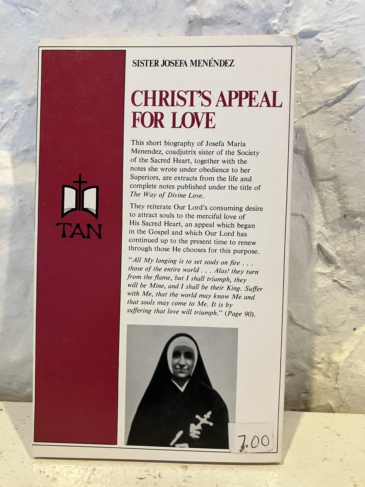 Christ’s Appeal For Love by Sister Josefa Menendez (1993-10-01)