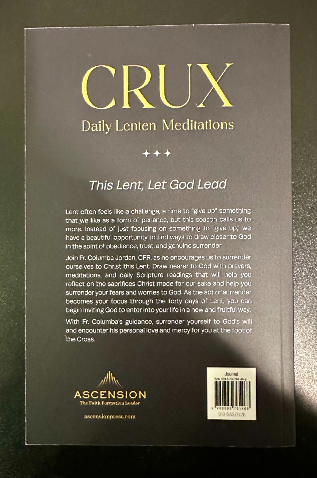 Crux: Daily Lenten Meditations by Fr. Columba Jordan (Ascension Press, 2026)