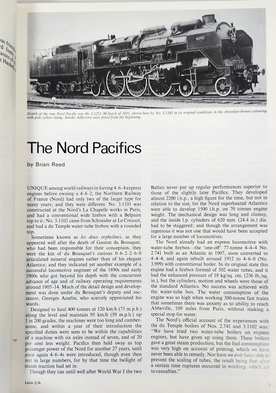 Locomotives in Profile Vol. 1 & 2 by Brian Reed (1971 HC)