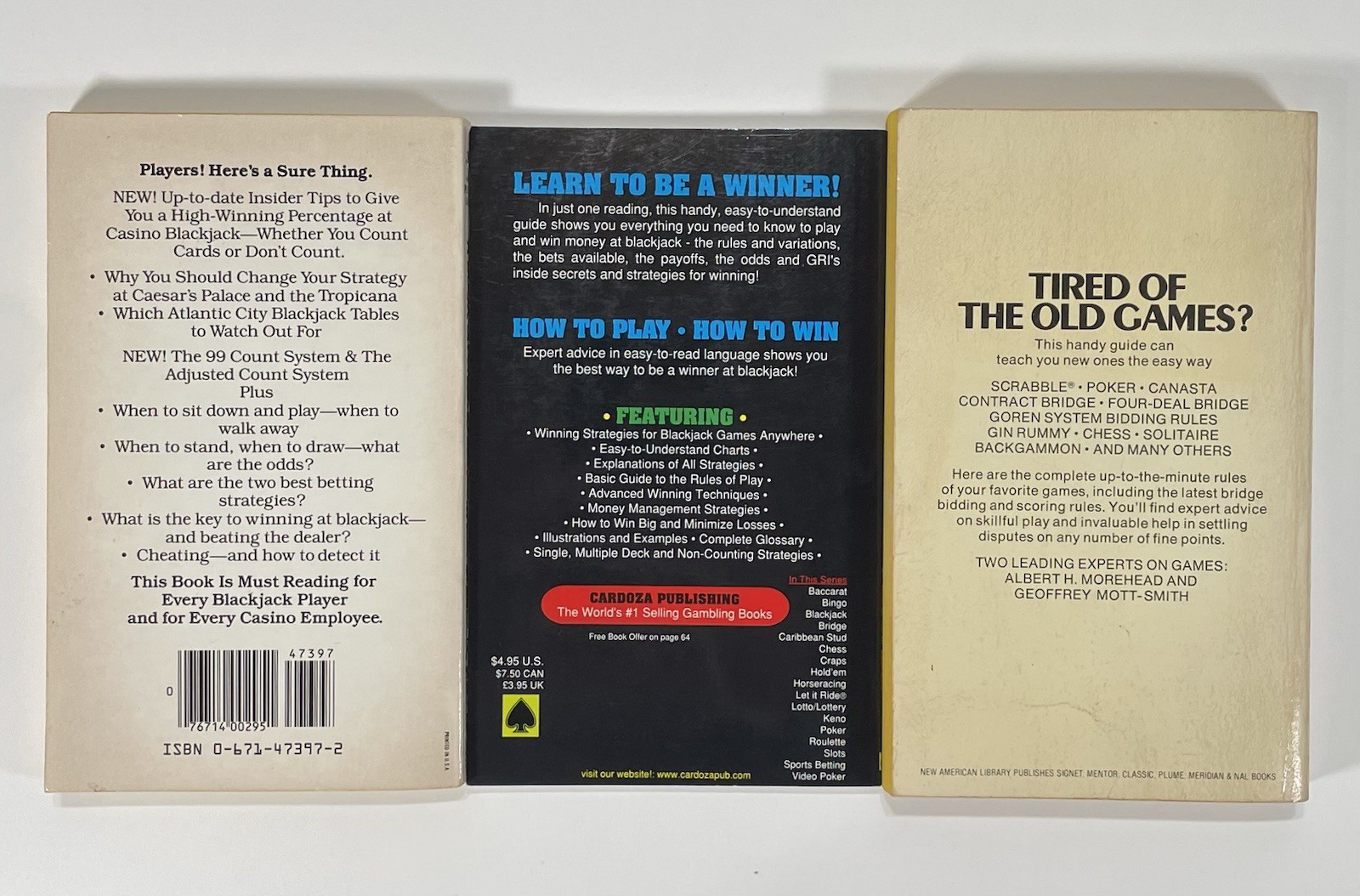 Blackjack Poker Book Lot Of 7 – Scarne On Cards Casino Playing Card Game Guide