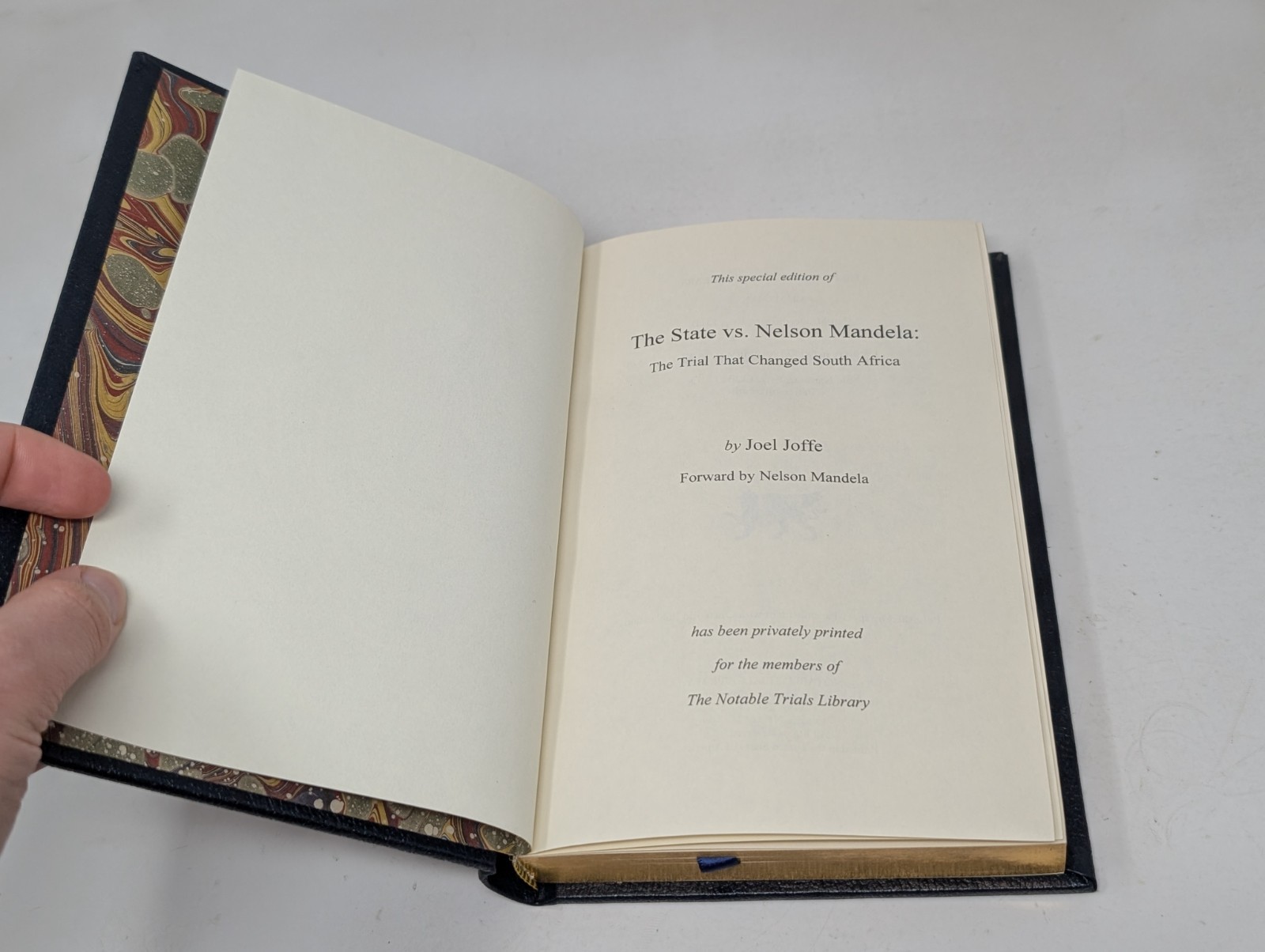 The State vs Nelson Mandela by Joel Joffe Notable Trials Library Leather Book