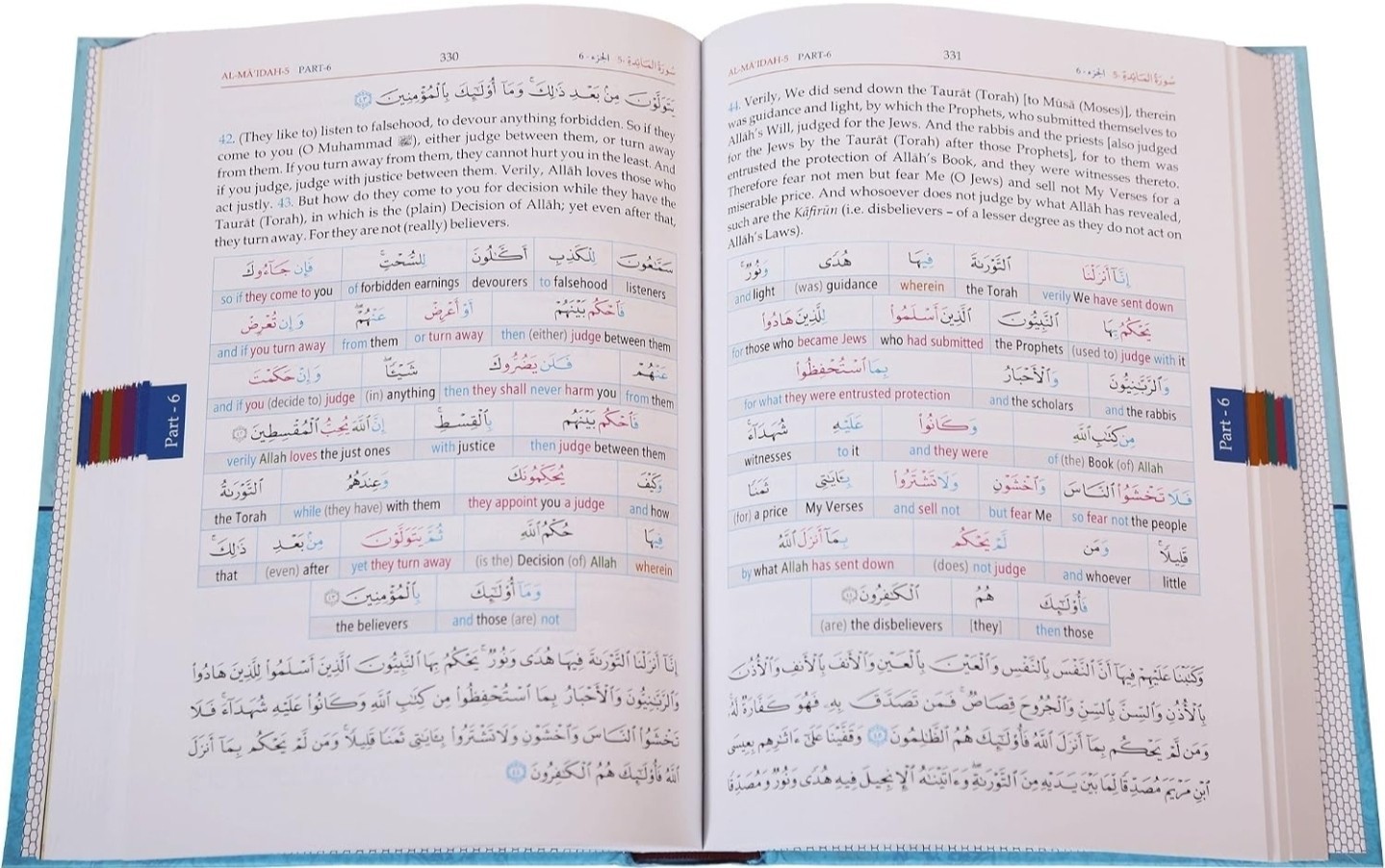 Darussalam Study the Noble Qur’an Word-for-Word Vol 1-3 (Parts 1-30) HC