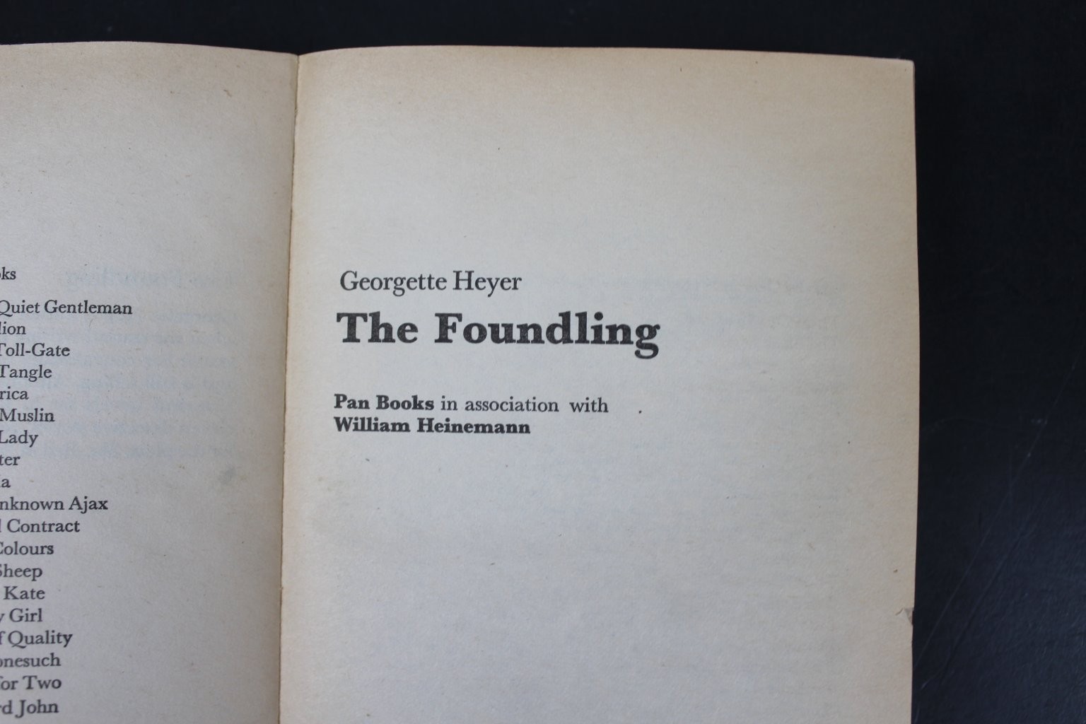 The Foundling Georgette Heyer 1963 Regency Romance Pan Books Paperback PB