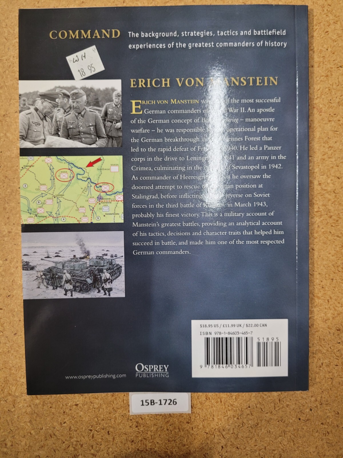 Erich von Manstein OSPREY (Command, #2) ~ Robert Forczyk