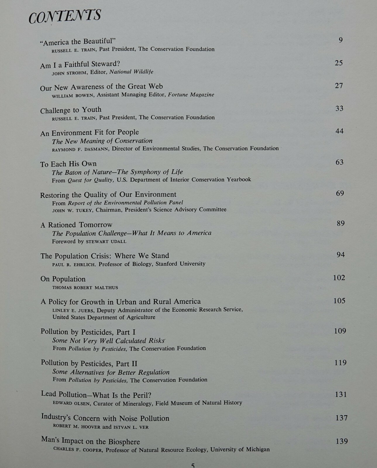 THE ENVIRONMENT OF AMERICA, PAST, PRESENT, FUTURE ED BY THOMAS JONES 1971