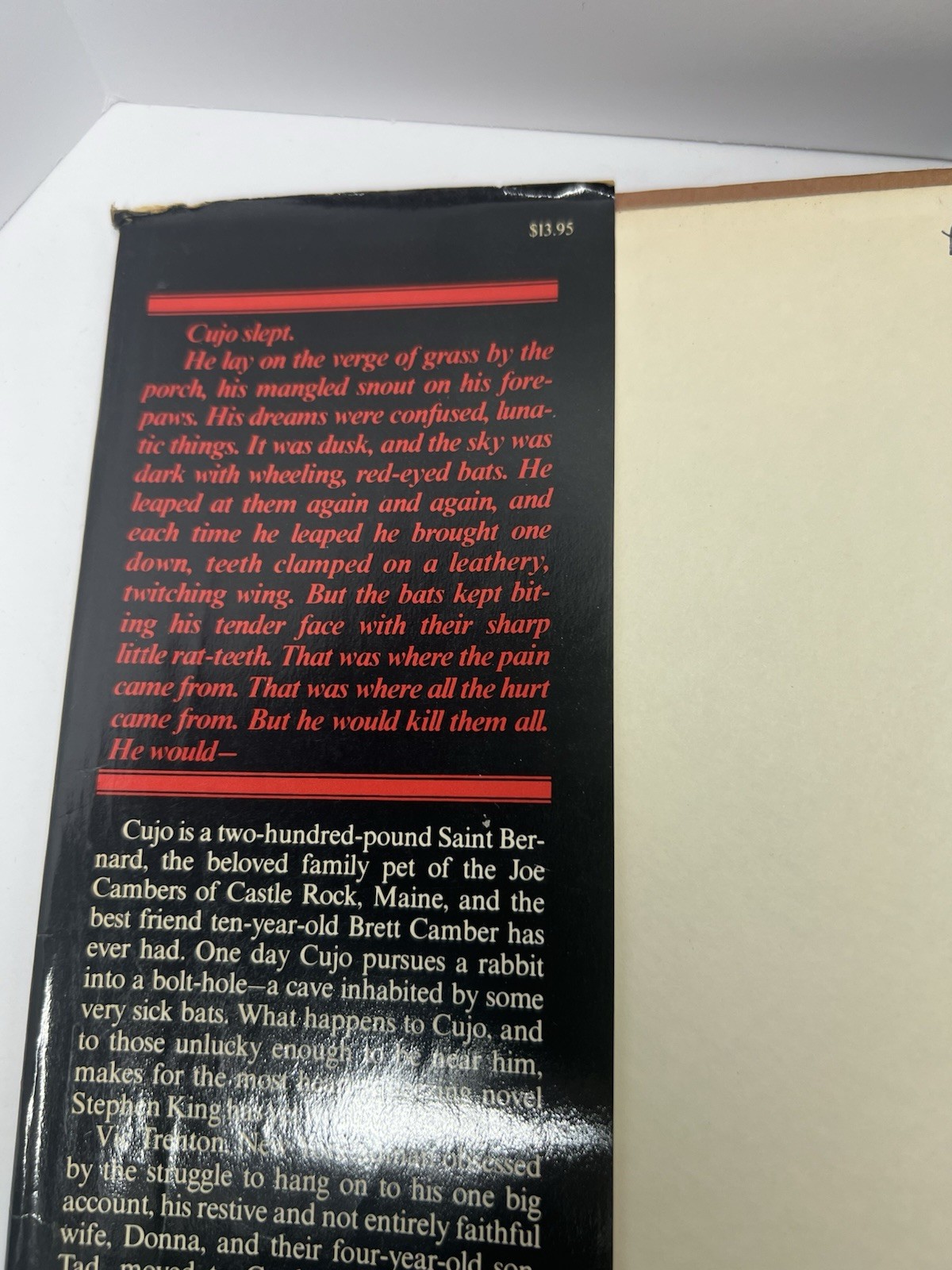 Cujo Stephen King 1981 Hard Cover Viking Press Book Club Ed. $13.95 DJ Vintage