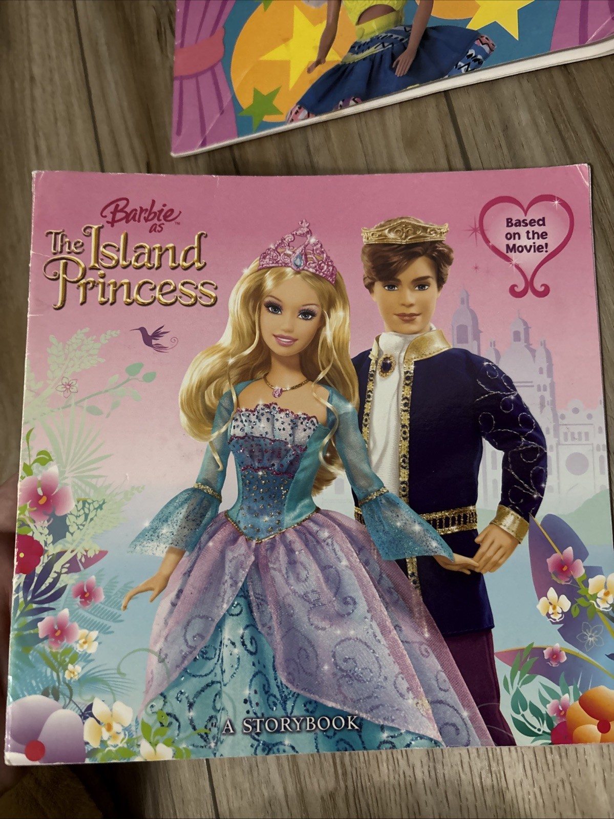 4 Barbie Book Lot PB, Island Princess, 12 Dancing Princesses Diamond Castle