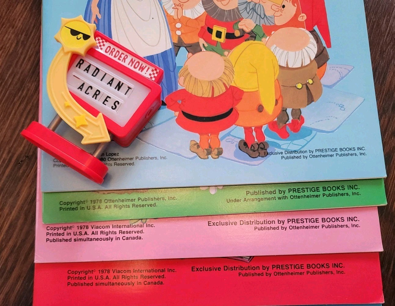 VTG Lot of 4 Sticker Fun Color & Activity Books 1978 Prestige Books Inc cartoons