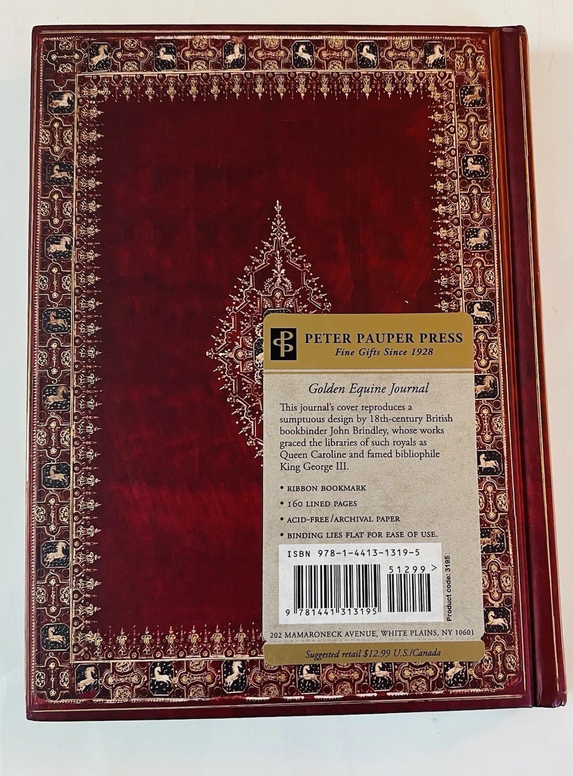 Like New Peter Pauper Press Gold Equine Journal Diary Notebook Excellent