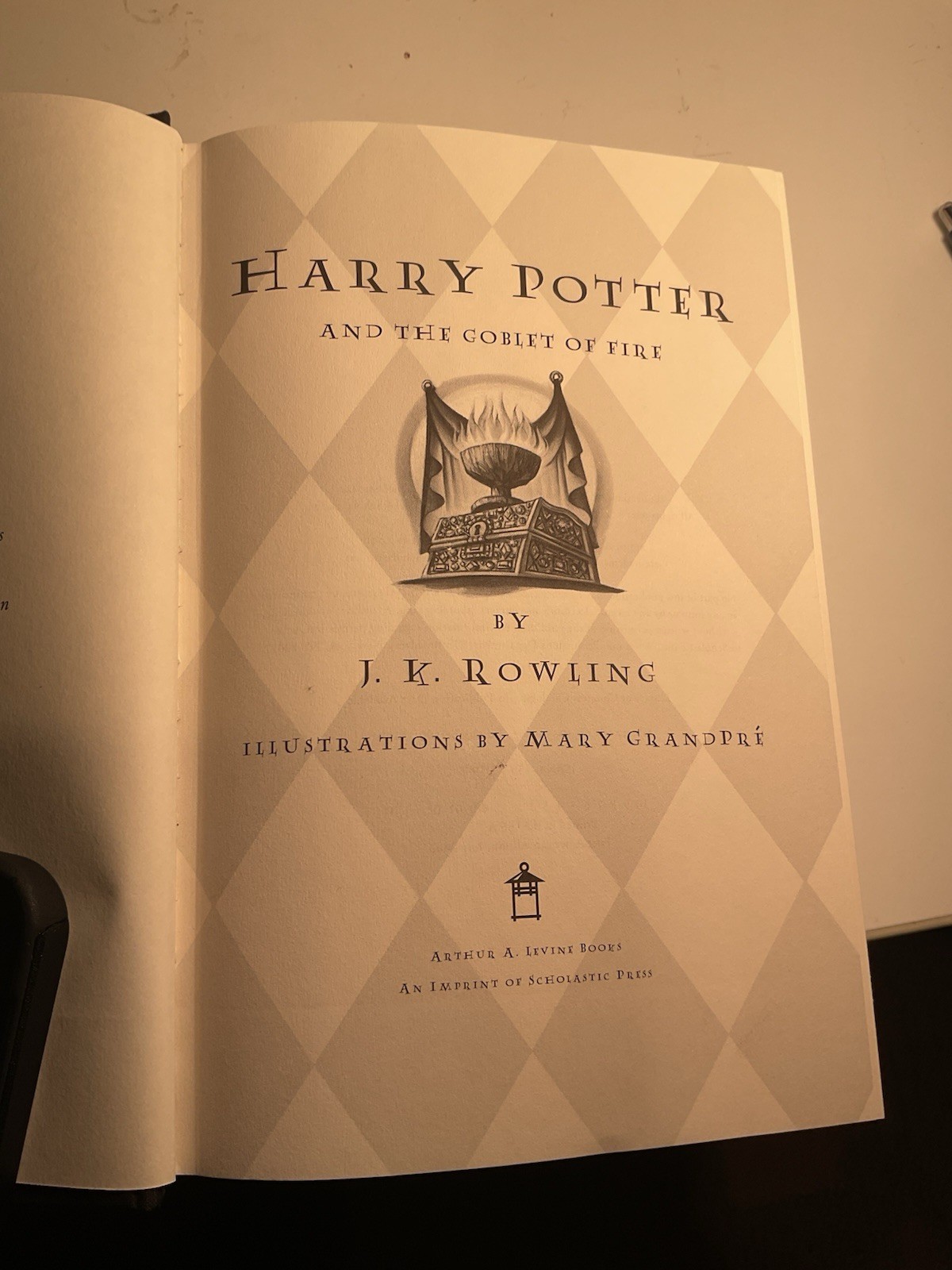 Harry Potter Goblet of Fire 1st Edition 1st Printing Scholastic Press 2000
