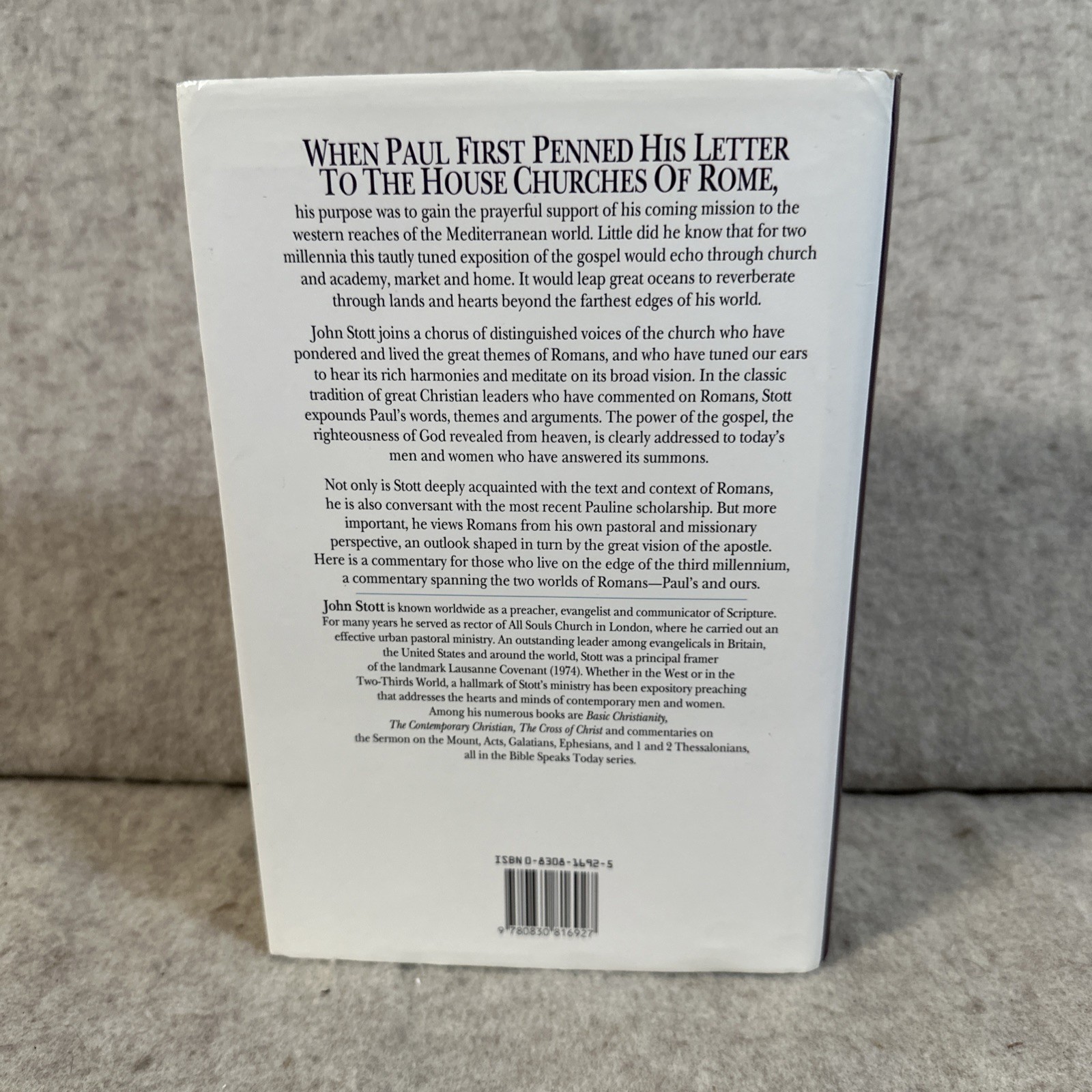 Romans: God’s Good News for the World;- 9780830816927, John R W Stott, hardcover