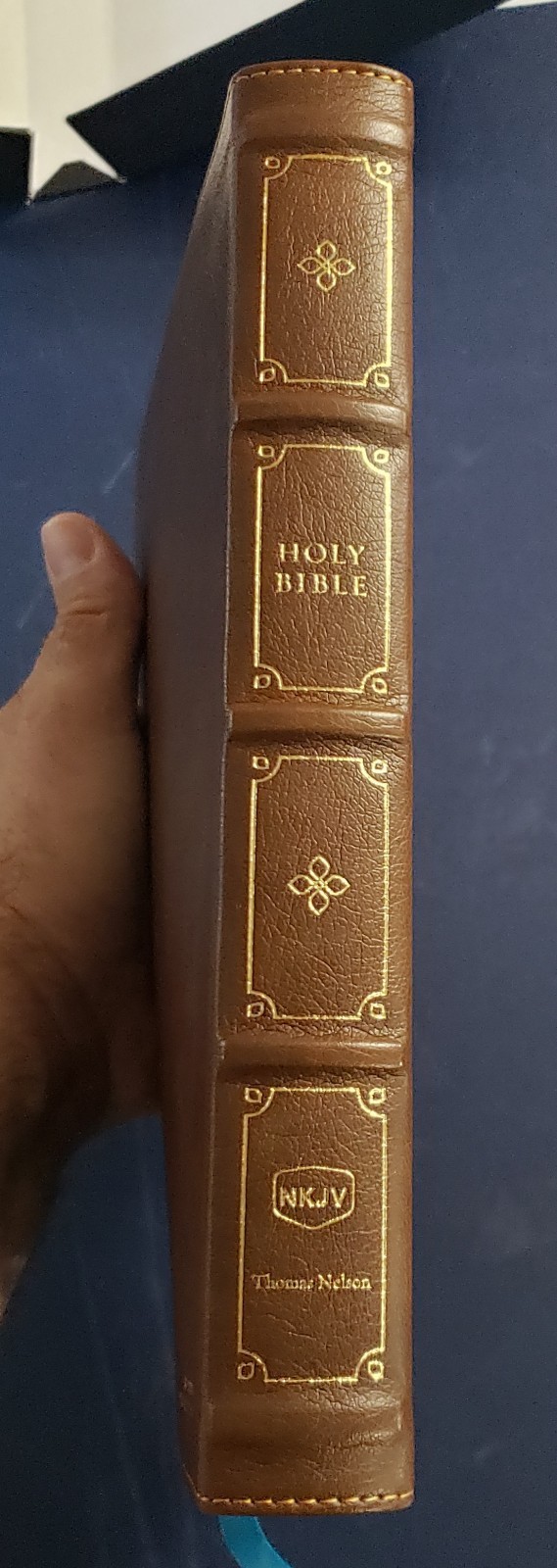 NKJV, Large Print Thinline Reference Bible, Blue Letter, Maclaren Series,…