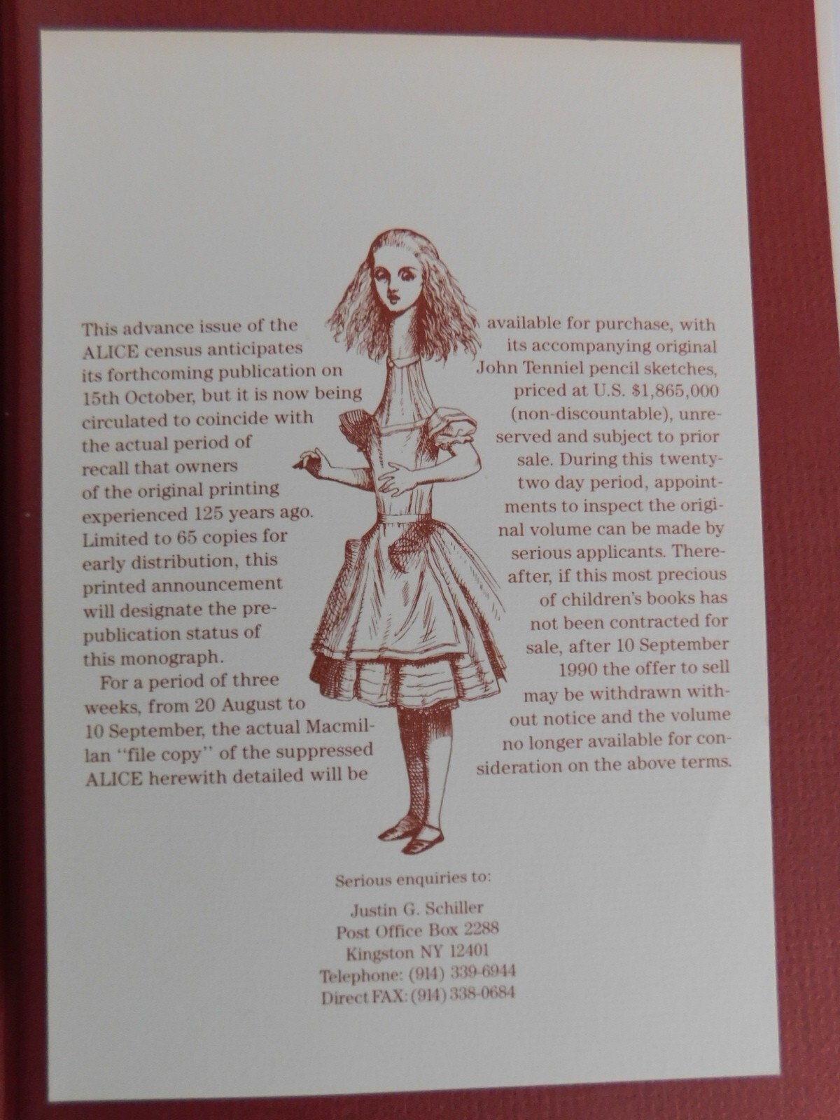 Alice’s Adventures in Wonderland: an 1865 Printing Re-Described – Advance Issue