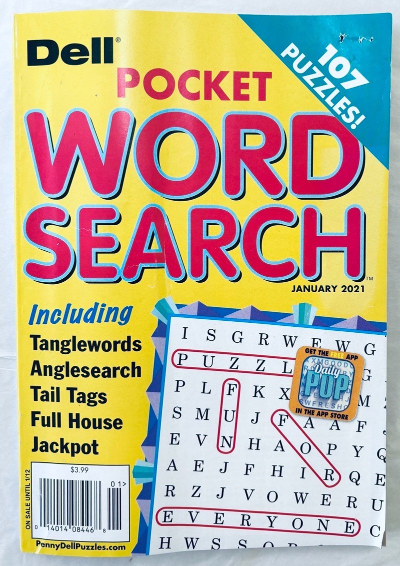 Lot of 4 Books – Word Seek/Word Search Puzzle – Penny Press/Dell – Bible, Number