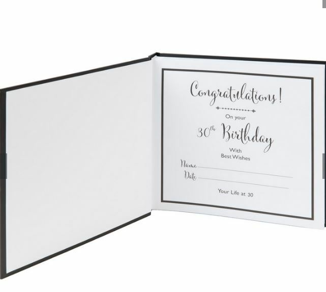 WIDDOP & CO CELEBRATIONS YOUR LIFE AT 30 SCRAP BOOK 25 x 24CM
