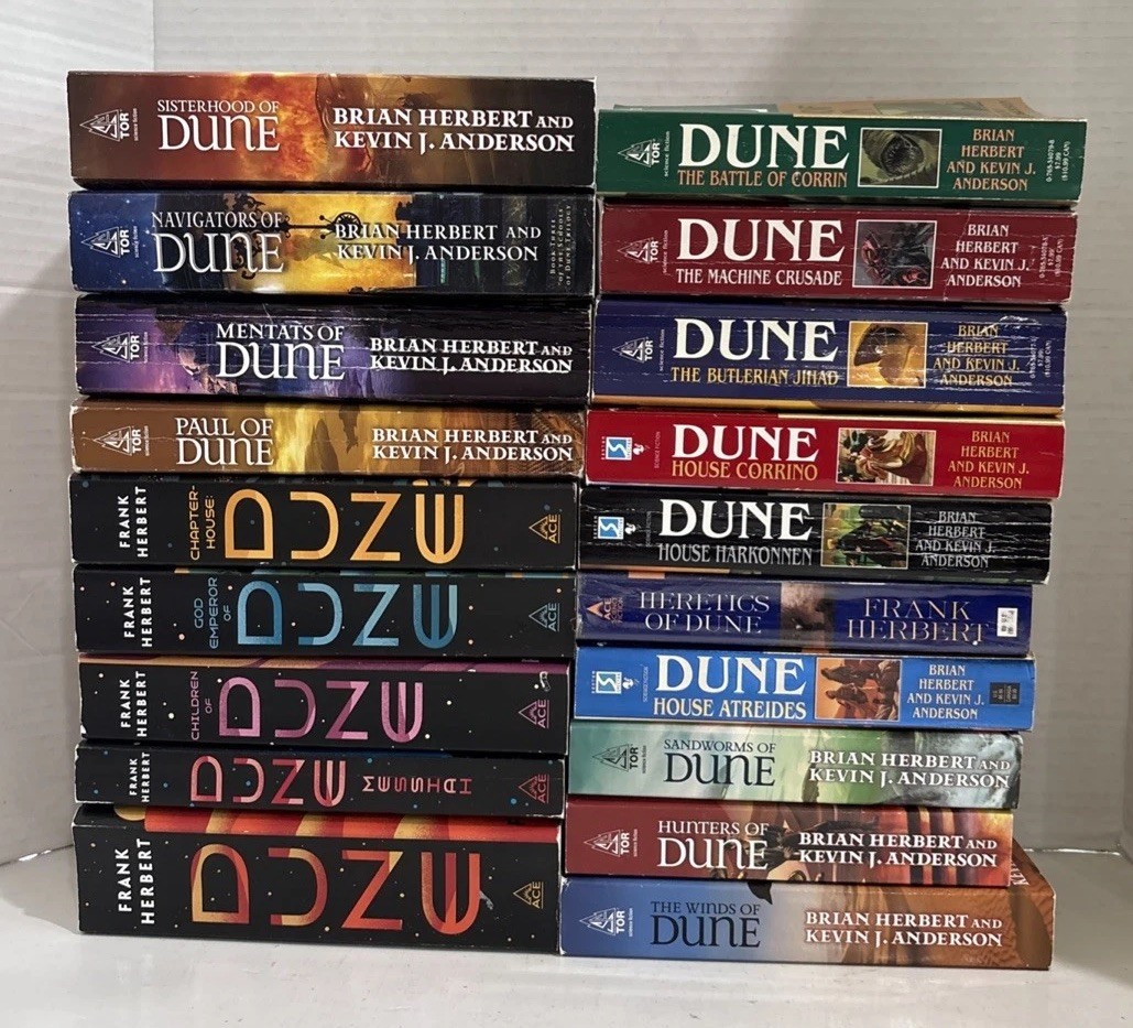 19 Book Lot Complete DUNE Series by Frank & Brian HERBERT Paperback Set