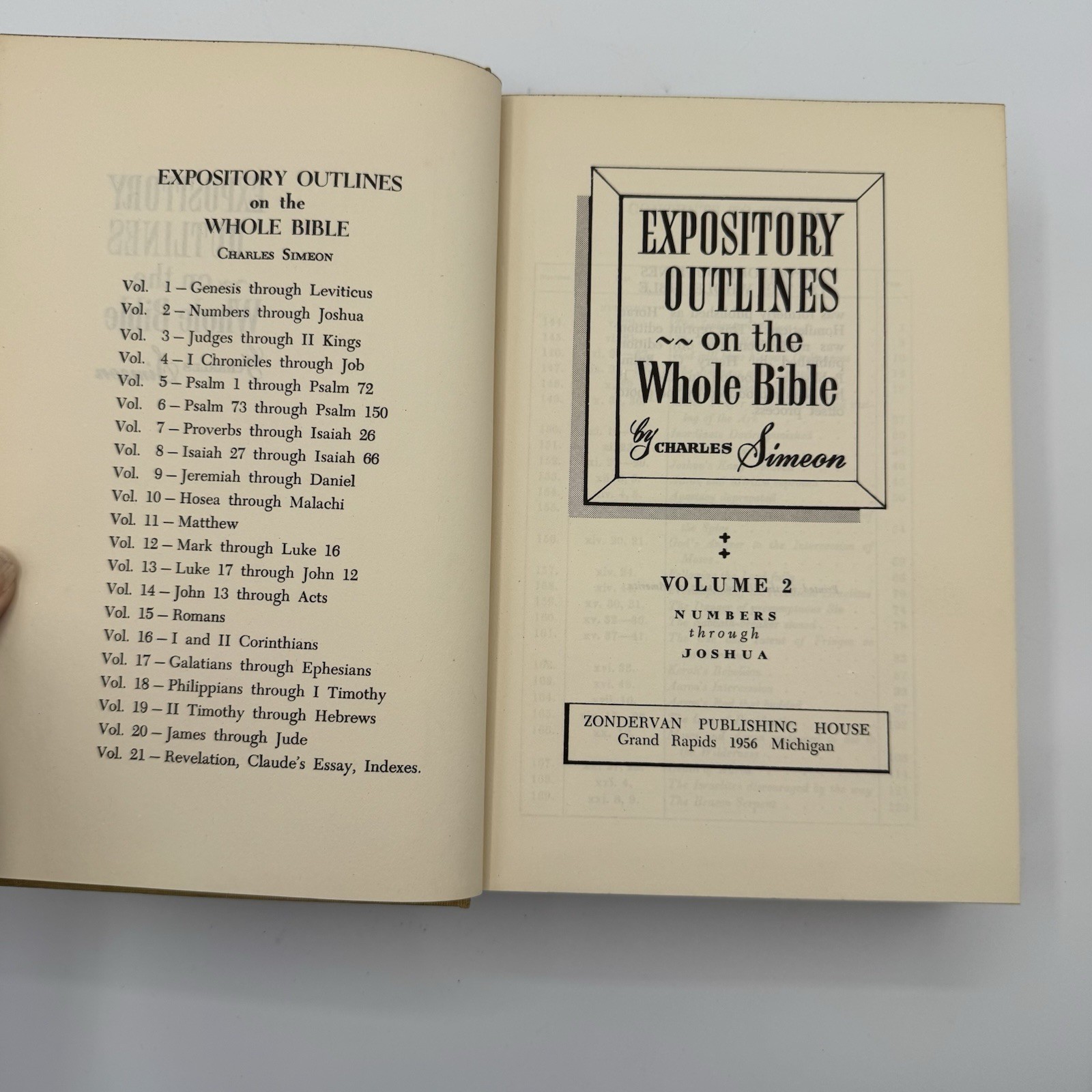 1955 Simeon Expository Outlines Bible Zondervan Hardcover Choose Your Own Bundle