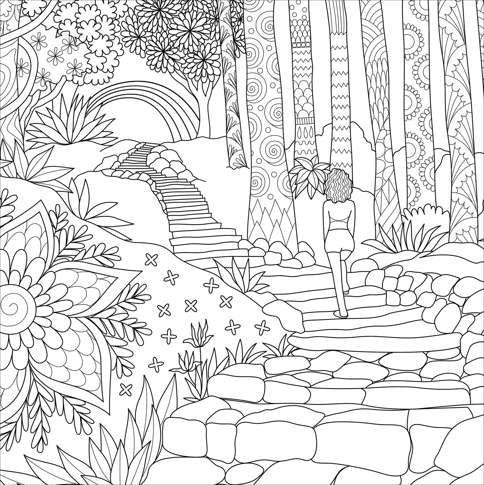 Boho Dreams Adult Coloring Book (31 one-sided designs on thick paper)…
