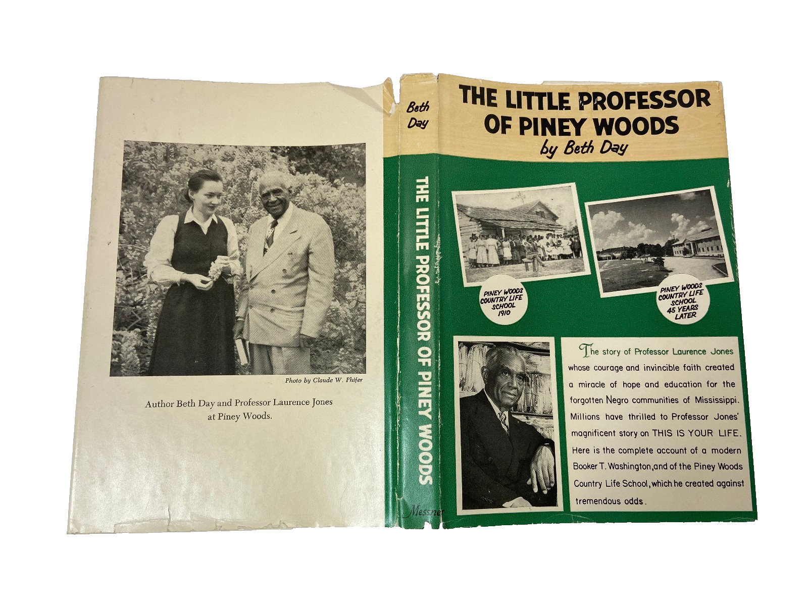 The Little Professor of Piney Woods by Beth Day HC, 1955 DJ Laurence Jones