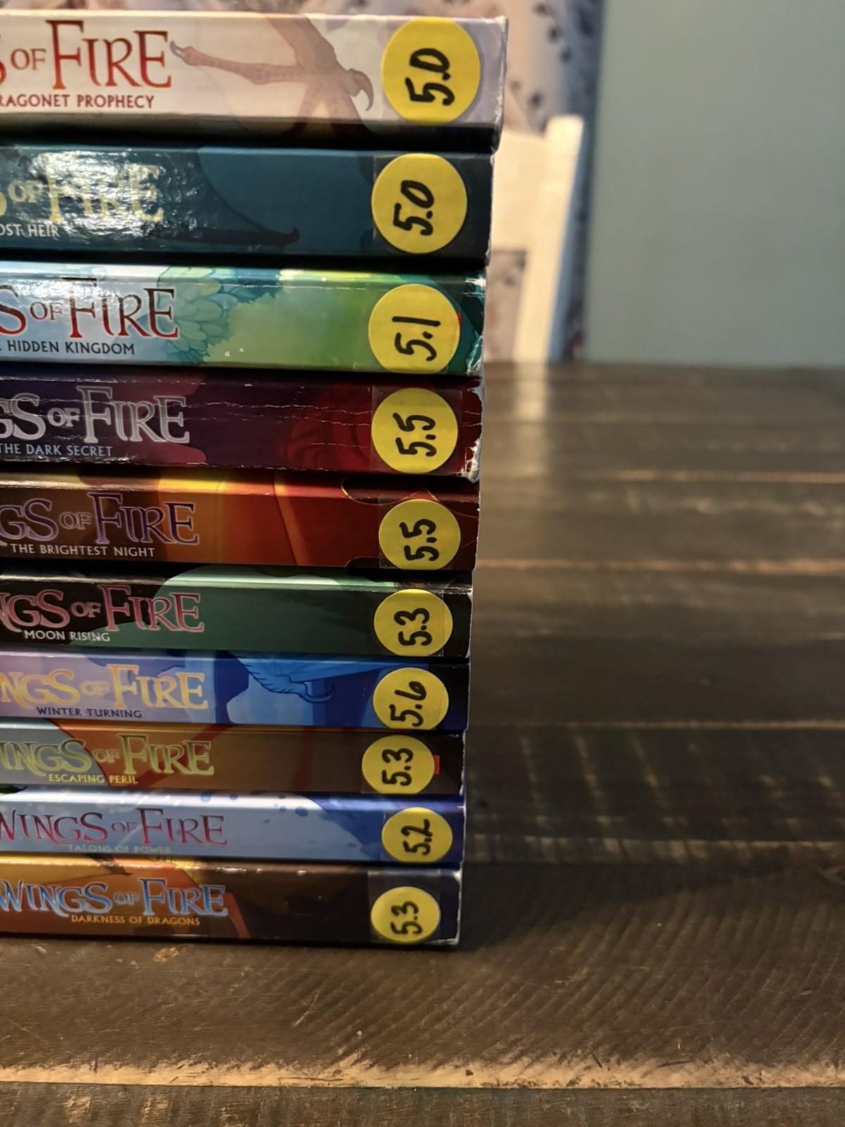 Wings of Fire 1-10 Paperback Book Set Lot By Tui T. Sutherland Dragons Mystical