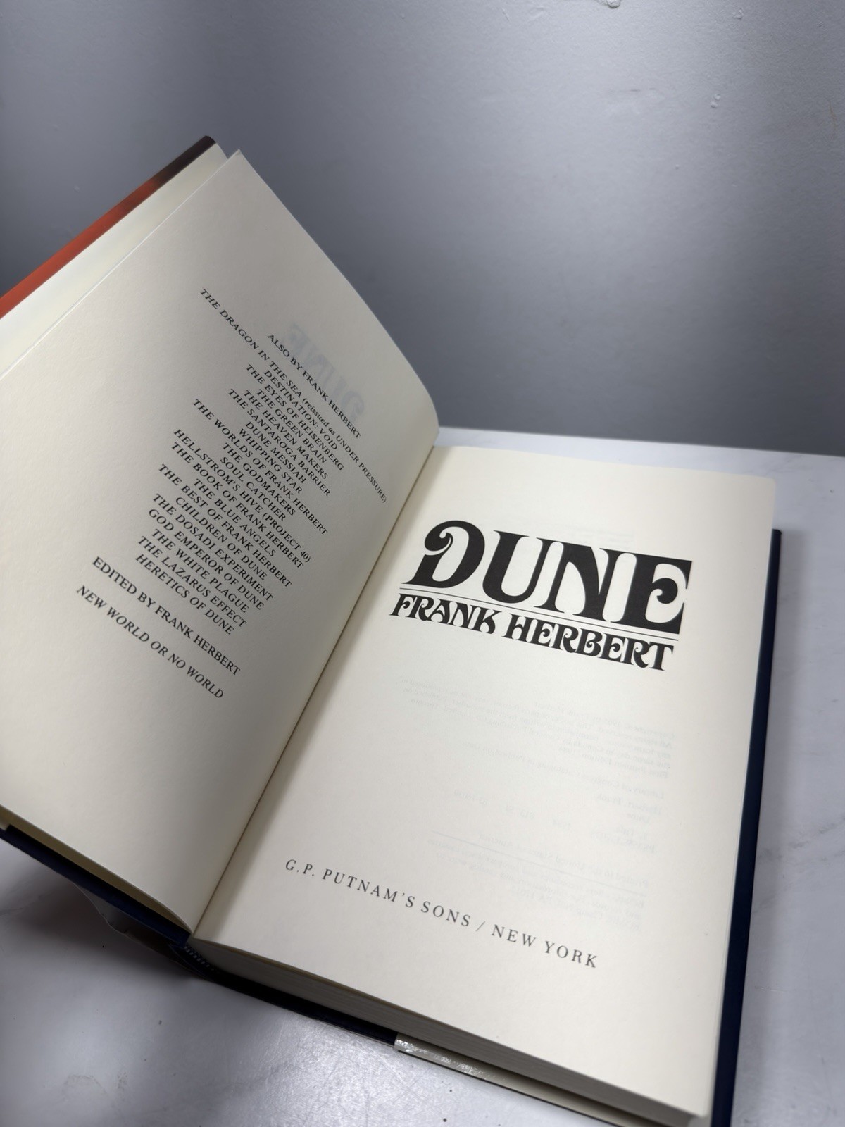 Dune 25th Anniversary Edition Frank Herbert Hardcover First Putnam Edition 1984