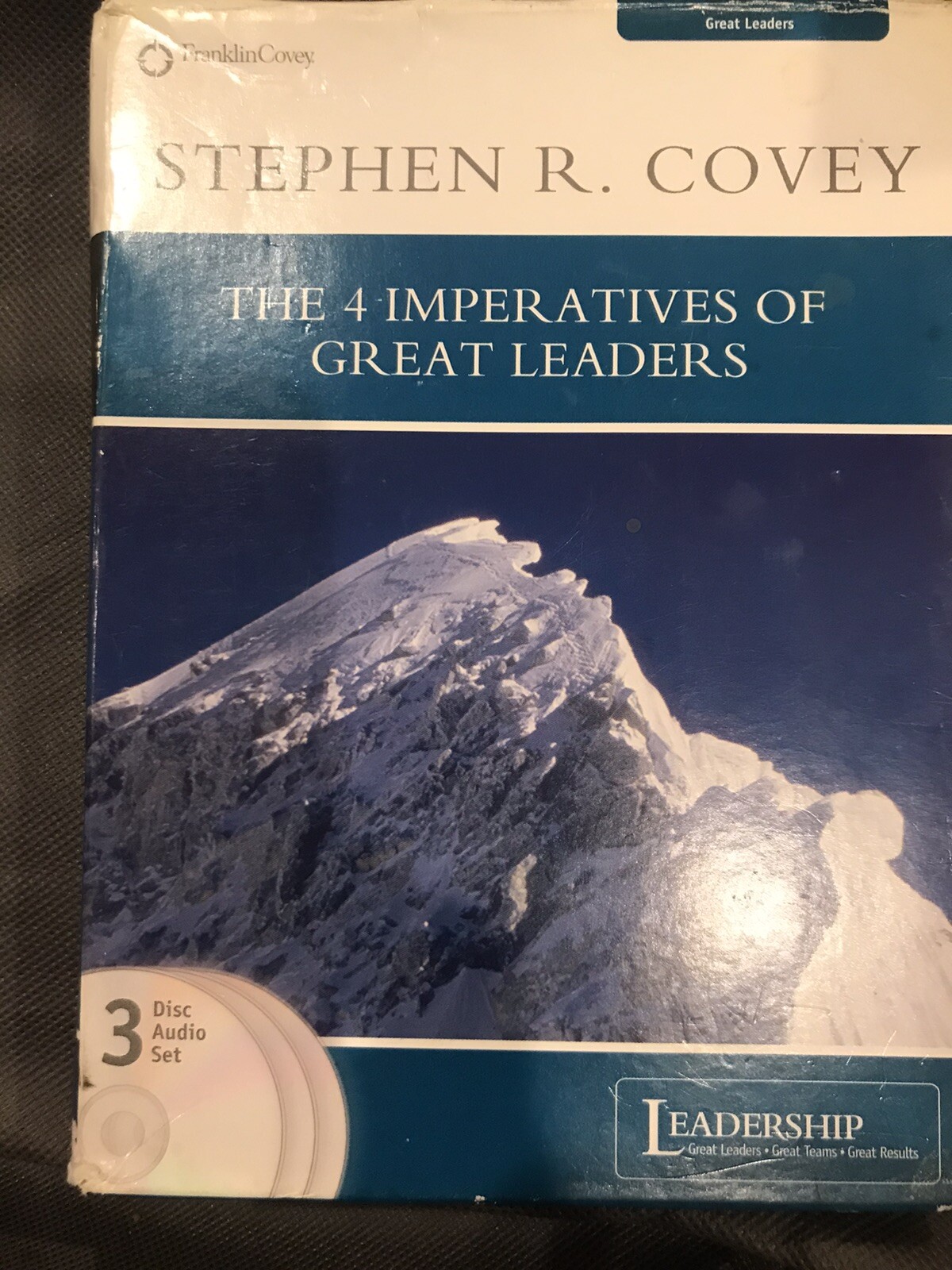 STEPHEN R. COVEY. THE 4 IMPERATIVES OF GREAT LEADERS. 3 Disc Audio Set On CD