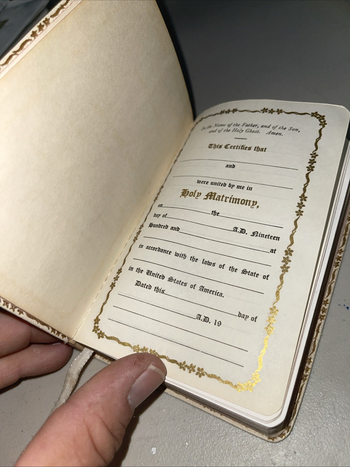 Vintage Wedding Bible KJV Unused Harper Printed In England 1950-60? 3.75” X 5.5”