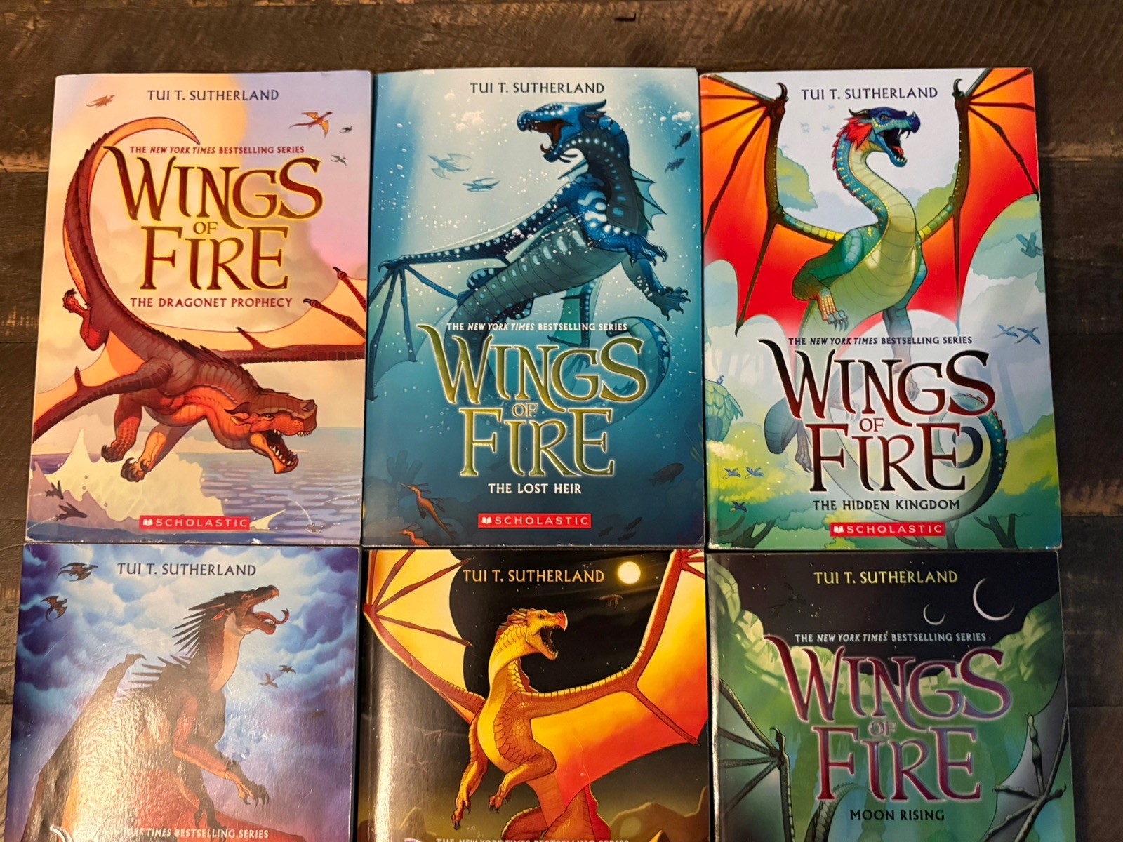 Wings of Fire 1-10 Paperback Book Set Lot By Tui T. Sutherland Dragons Mystical