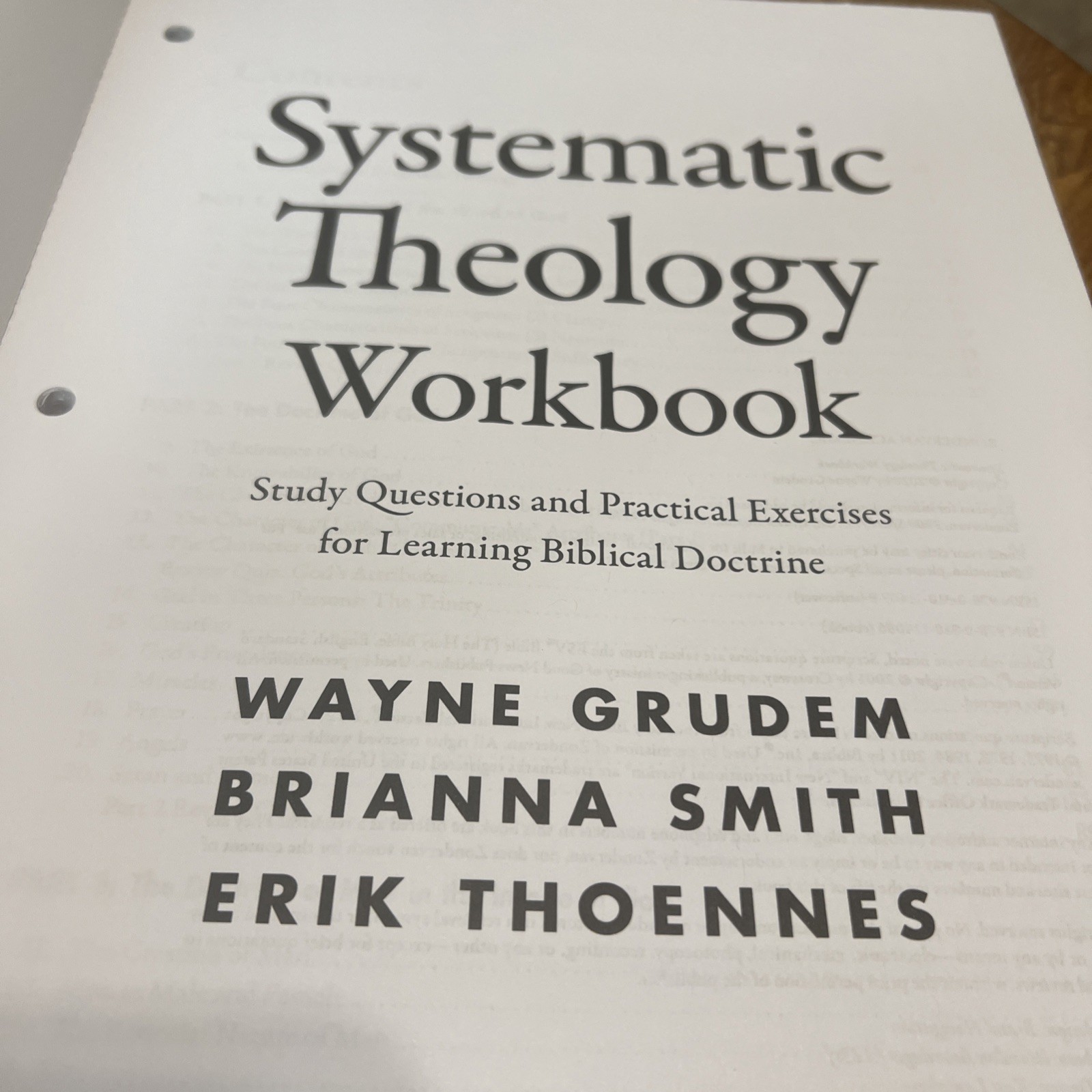 Systematic Theology An Introduction to Biblical Doctrine Wayne Grudem/Workbook++