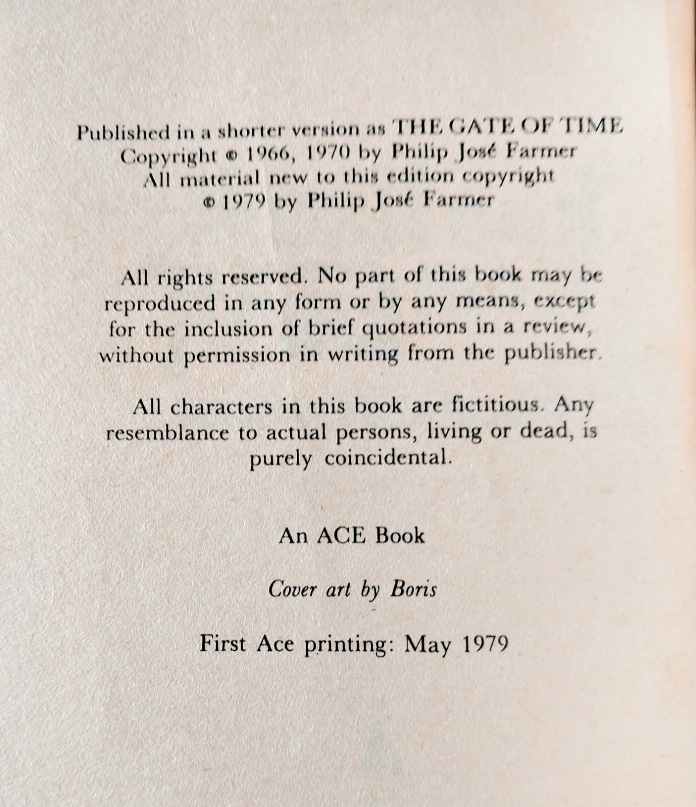 Philip Jose Farmer – Two Hawks from Earth – Ace Books First Printing 1979