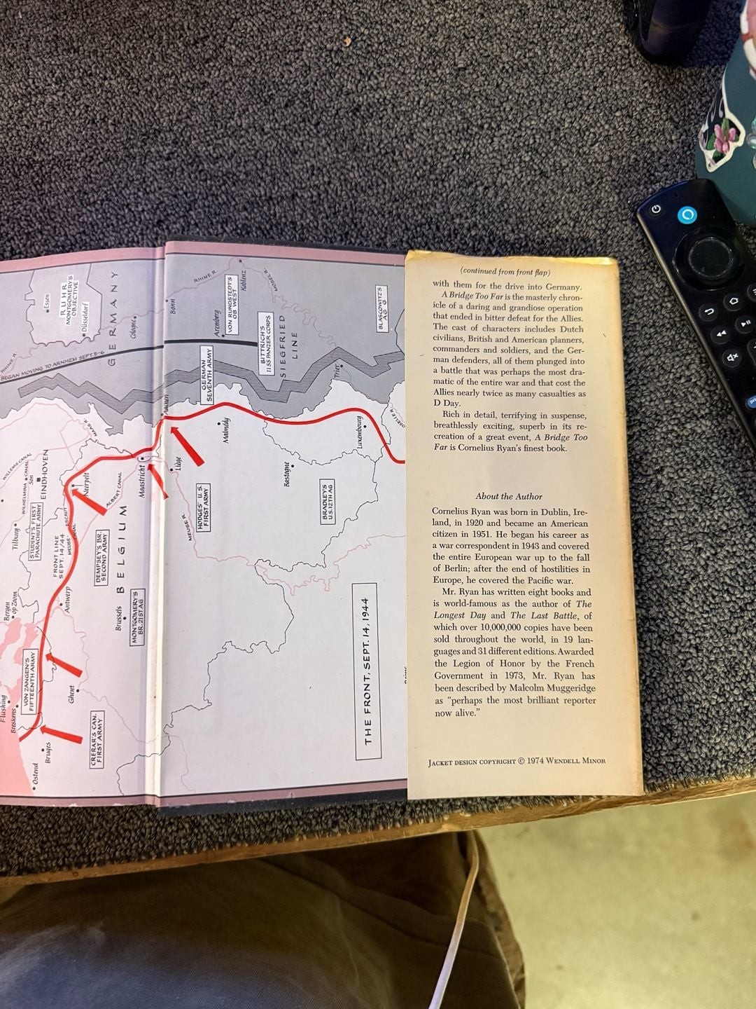 A Bridge Too Far by Cornelius Ryan, 1974 First Edition Hardcover with Dust Jacke