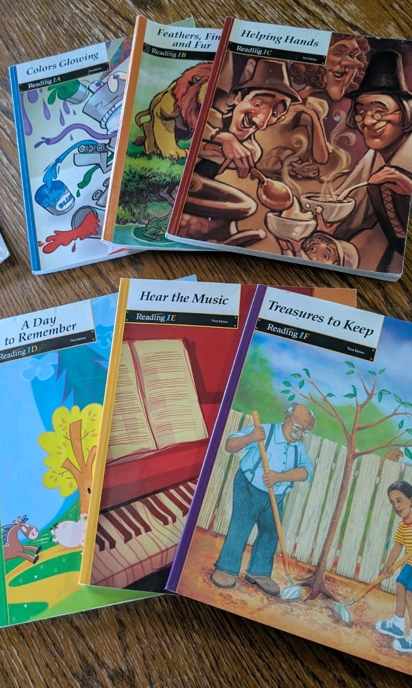 BJU Grade 1 Reading Student Text (Complete Set Of 6) Third Edition + Booklinks