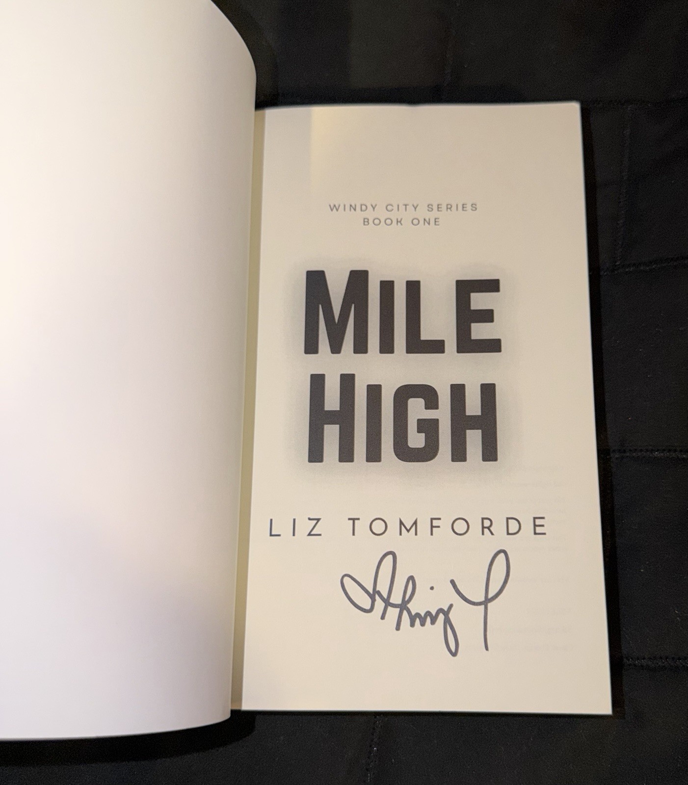 Liz Tomforde Mile High Windy City Series Paperback Signed Novel