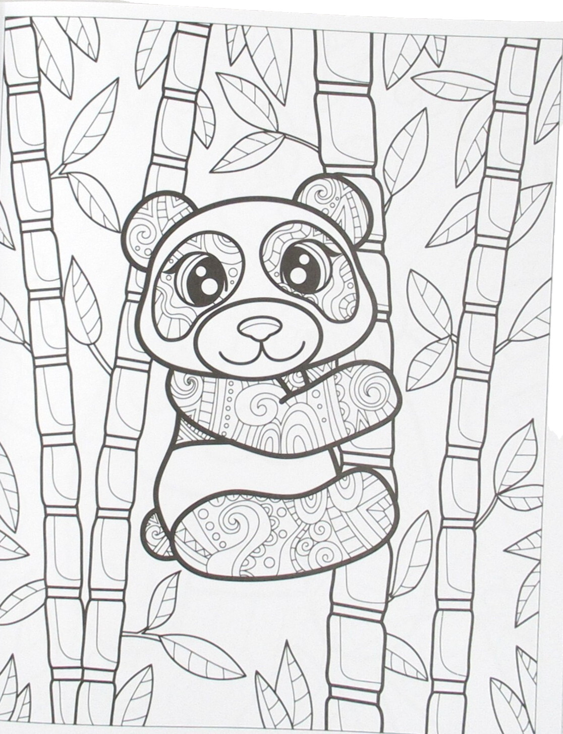 Zendoodle Coloring Book Panda Playtime 60 designs adult teen with tear out pages