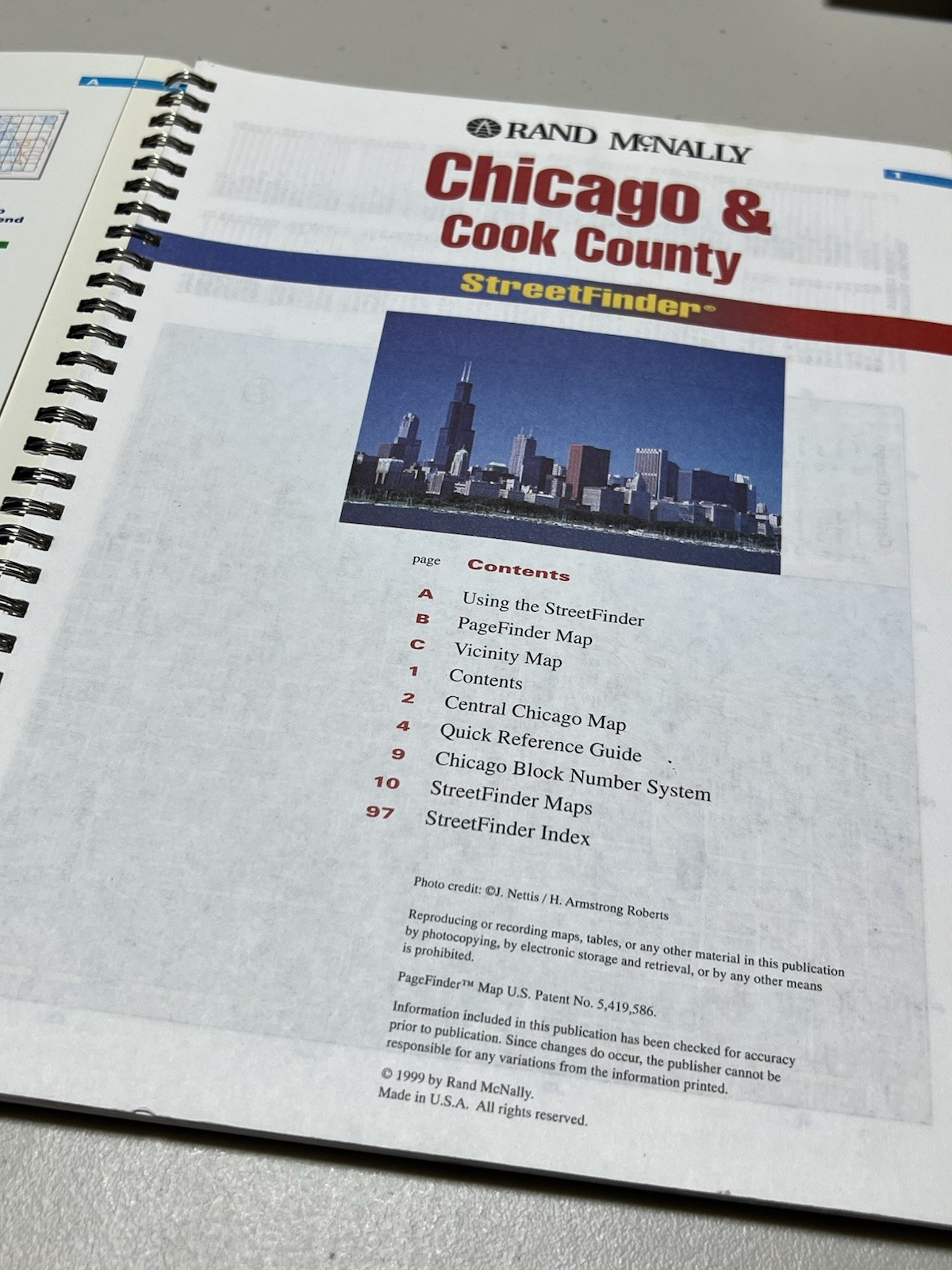 Rand McNally Chicago Cook County Street Finder Map Spiral Bound Book 1999