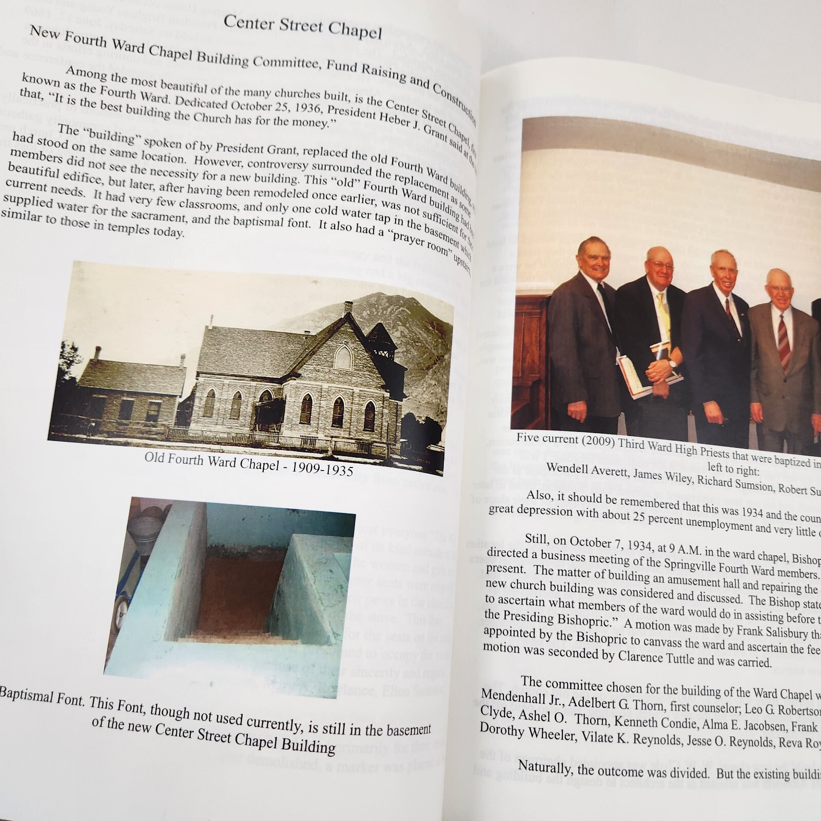History of the Springville Center Street Chapel Utah Mormon LDS Oneita Sumsion