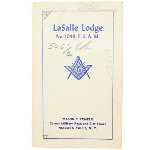 FREEMASONRY MASONIC BOOK LOT GLOBAL LIST OF LODGES 1959 LASALLE NIAGARA NY VTG