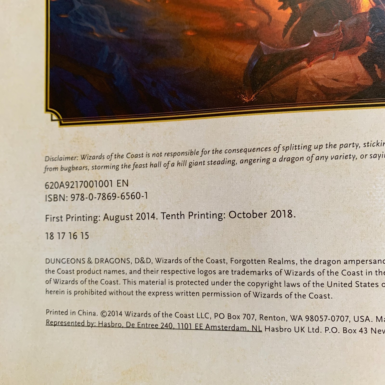 Dungeons & Dragons Player’s Handbook Hardcover By Wizards RPG Team