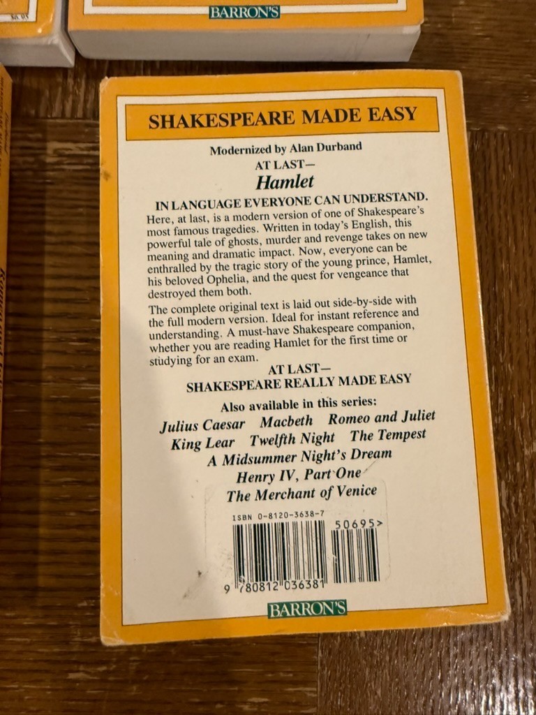 Shakespeare Made Easy Lot of 8 Modern English Paperback KING LEAR MACBETH HAMLET