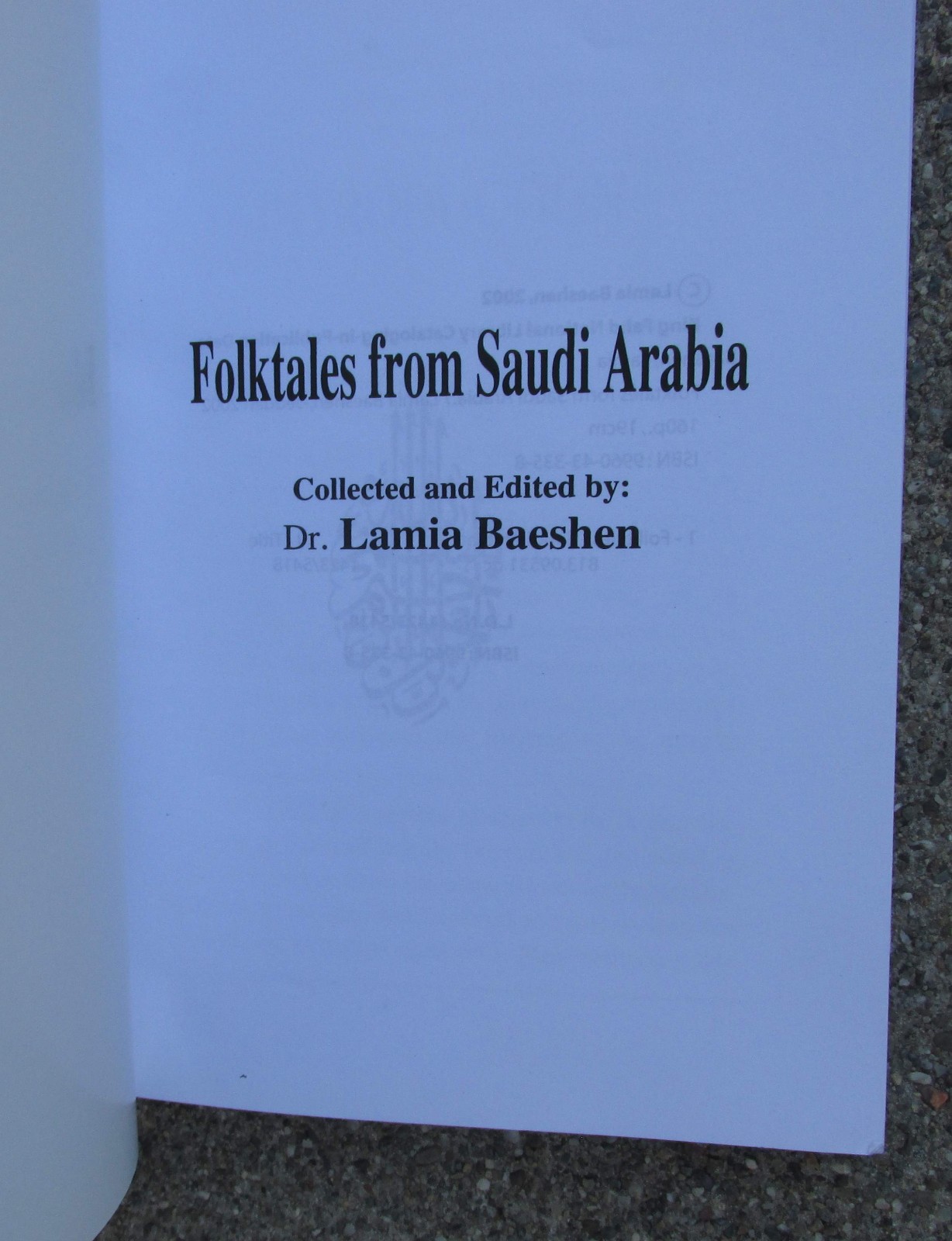 Folktales From Saudi Arabia – collected & edited by Lamia Baeshen