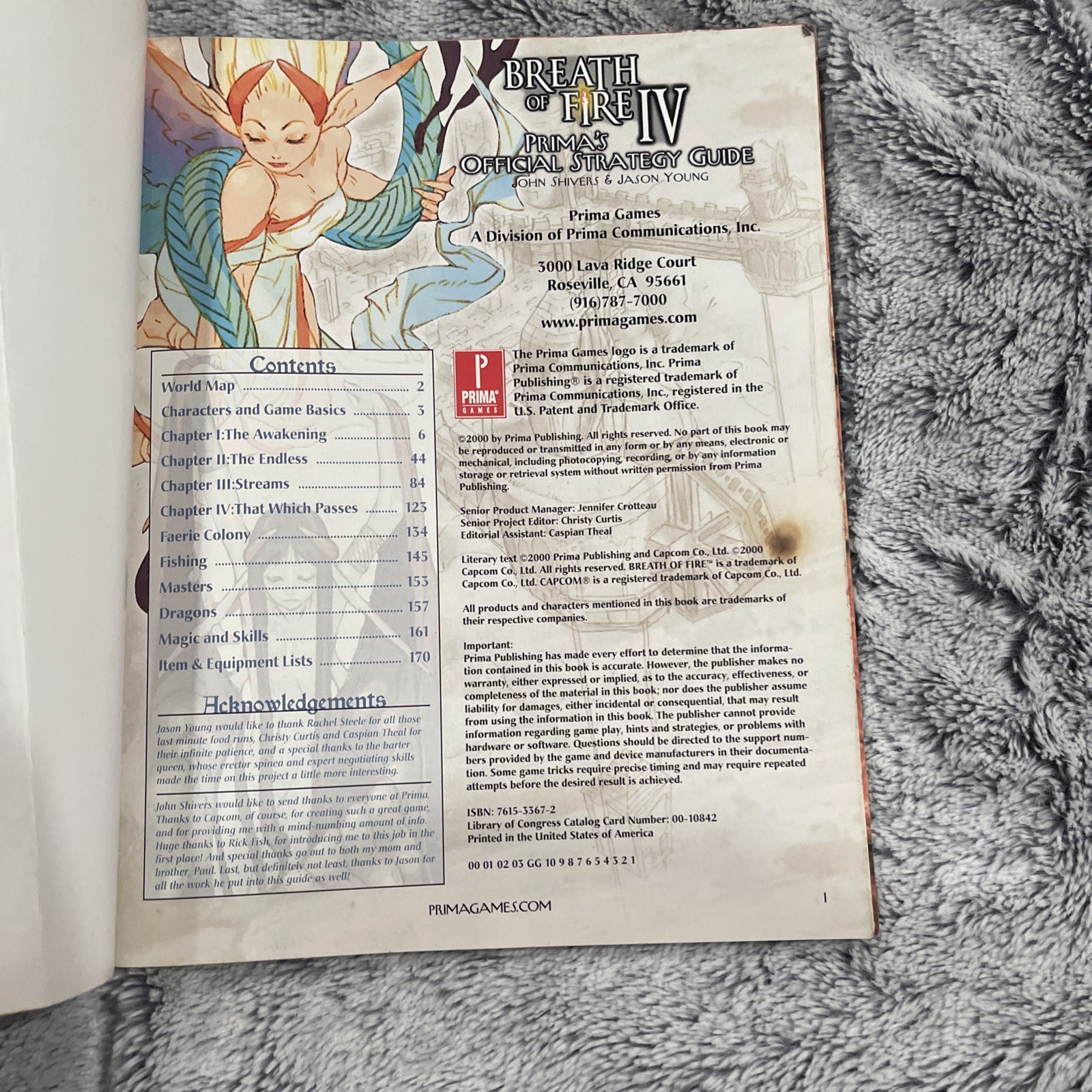 Breath of Fire IV : Prima’s Official Strategy Guide by Jason Young, Scruffy…