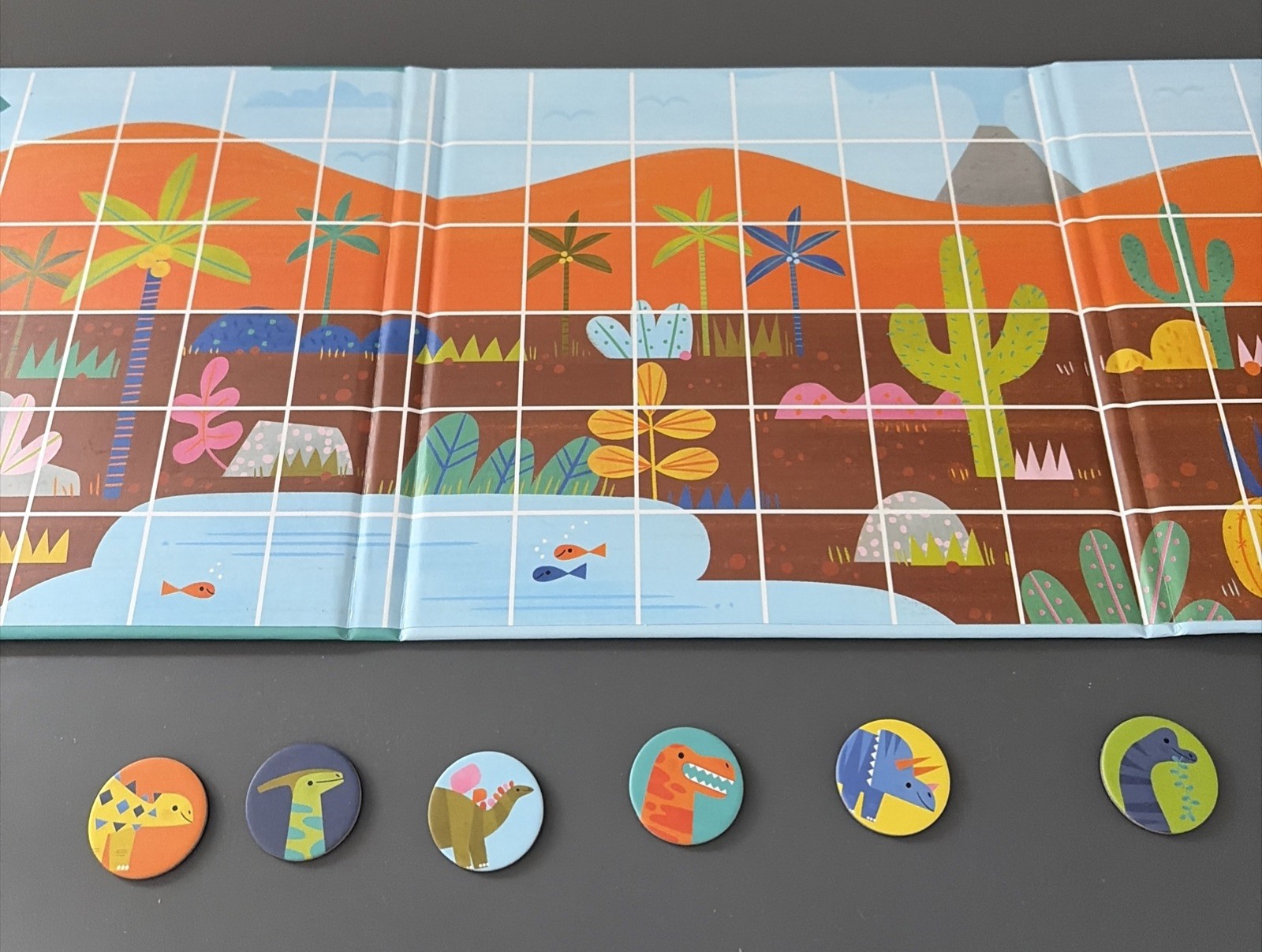 Let’s Go, Dinos! Prehistoric Racing Magnetic Board Travel Game By Mudpuppy EUC