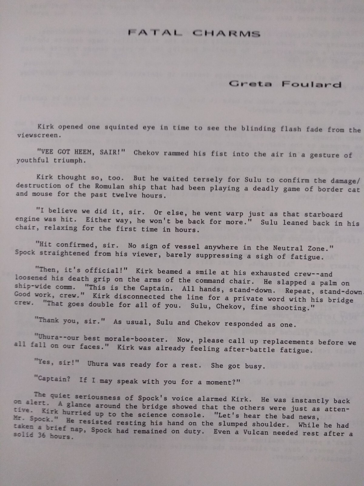 CHARISMA 2 Star Trek Zine Fanzine 1988 stories & art vintage fic fandom