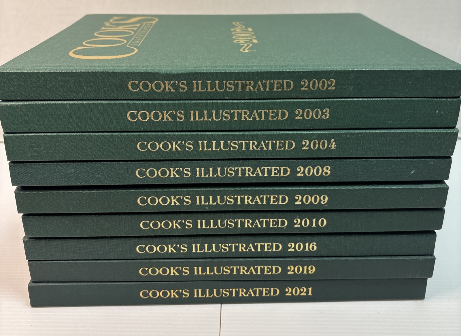 Lot of 9 Cook’s Illustrated Annual Edition Cookbooks 2002 – 2021 Mixed Years