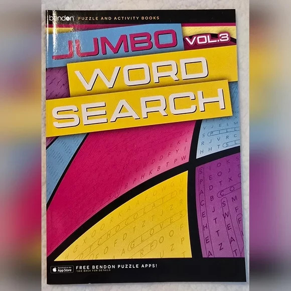 Large Print Bendon Jumbo Word Search Puzzle Book Set – VOLUMES 1 -4