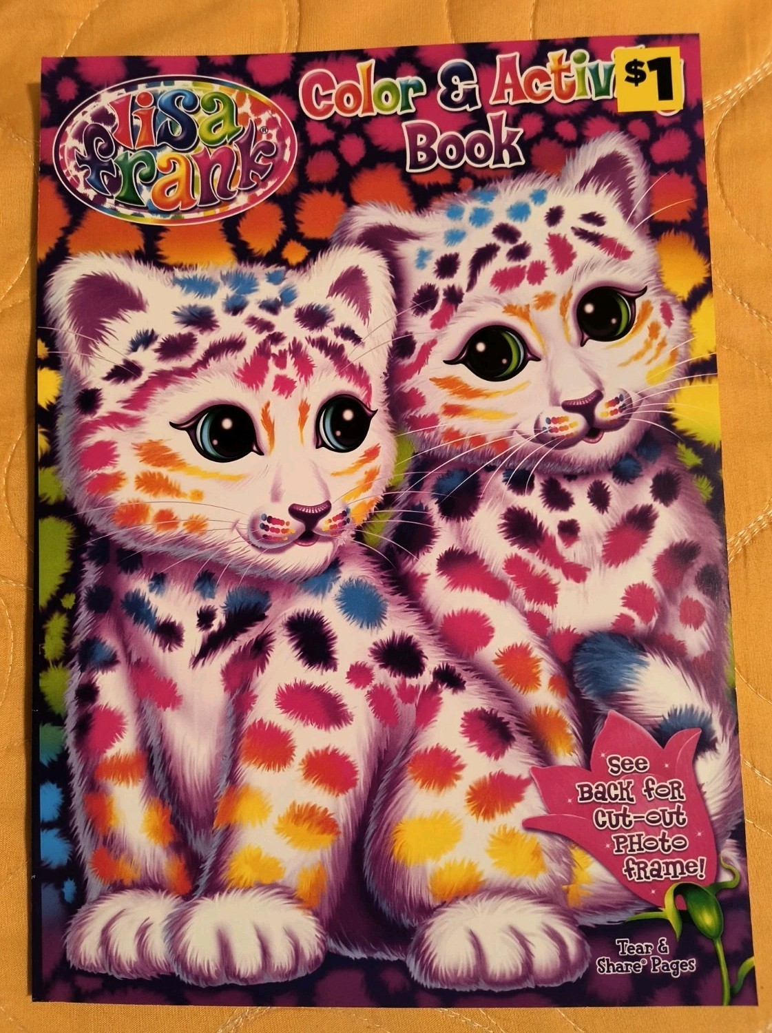 LISA FRANK COLORING & ACTIVITY BOOK 64 TEAR/SHARE PAGES NEW! FREE SHIPPING!