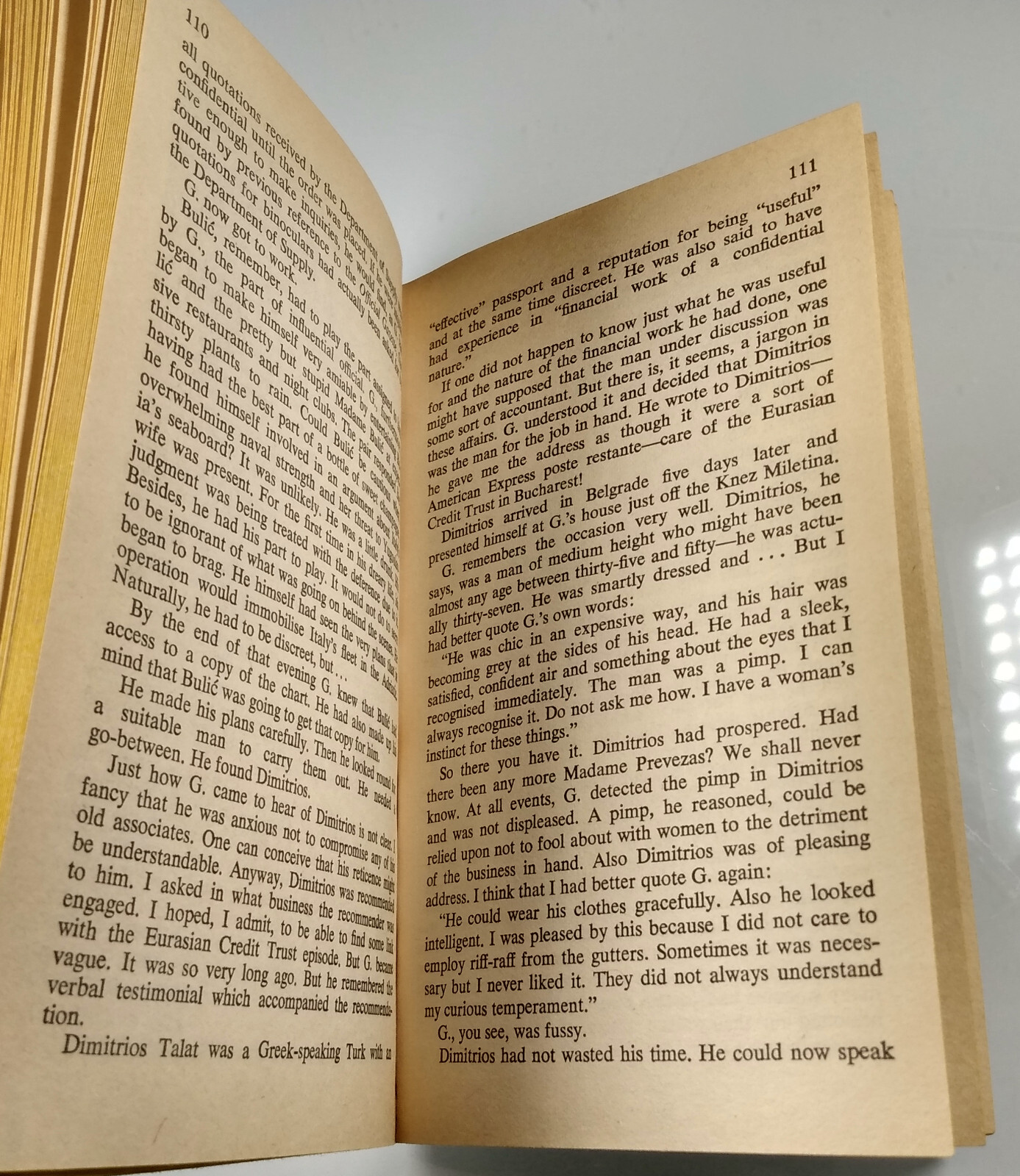 A COFFIN FOR DIMITRIOS Eric Ambler old used Paperback A Bantam Book n6704