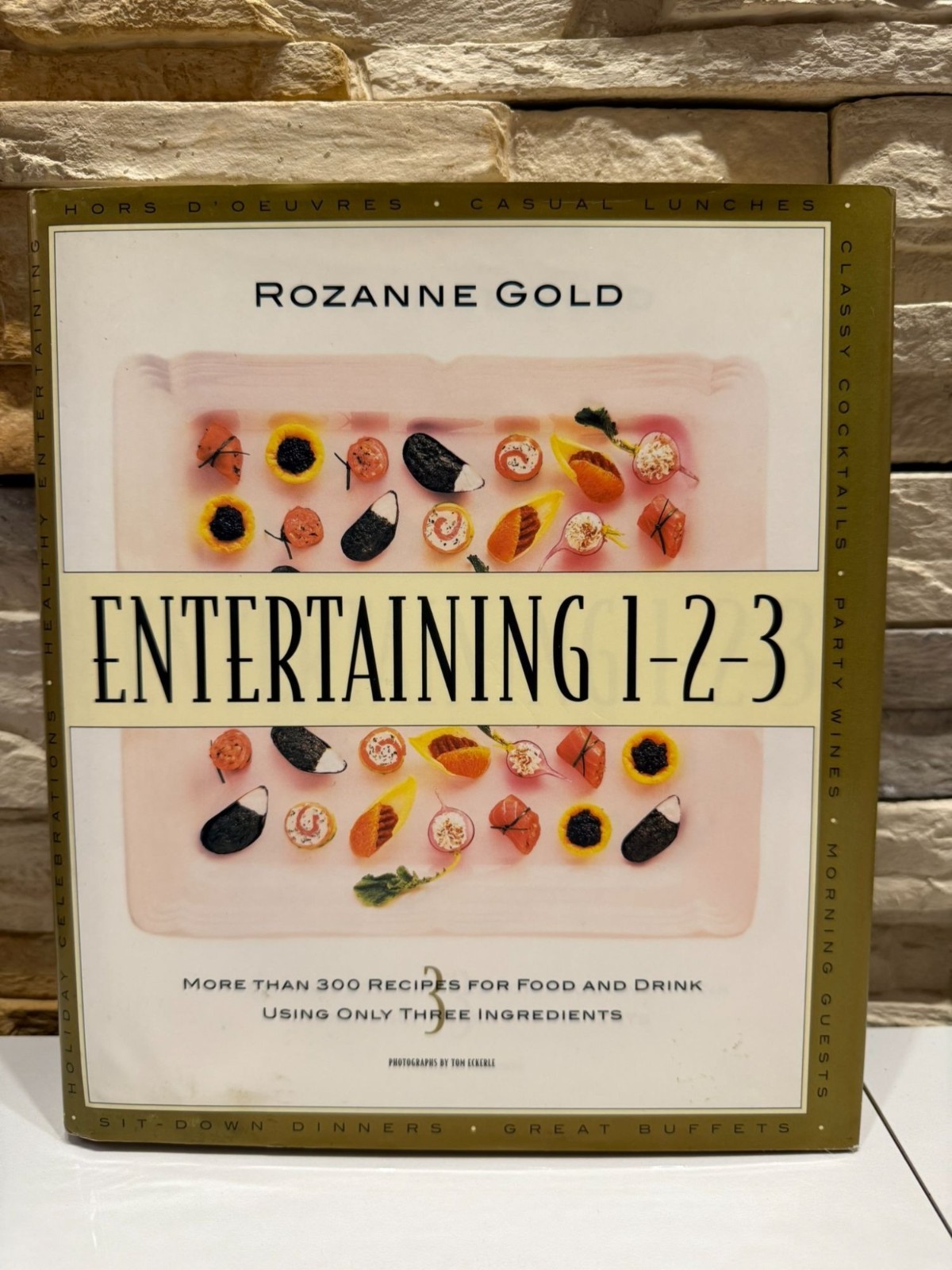 Entertaining 1-2-3 1999 by Rozanne Gold (more than 300 Recipes) Used Cookbook