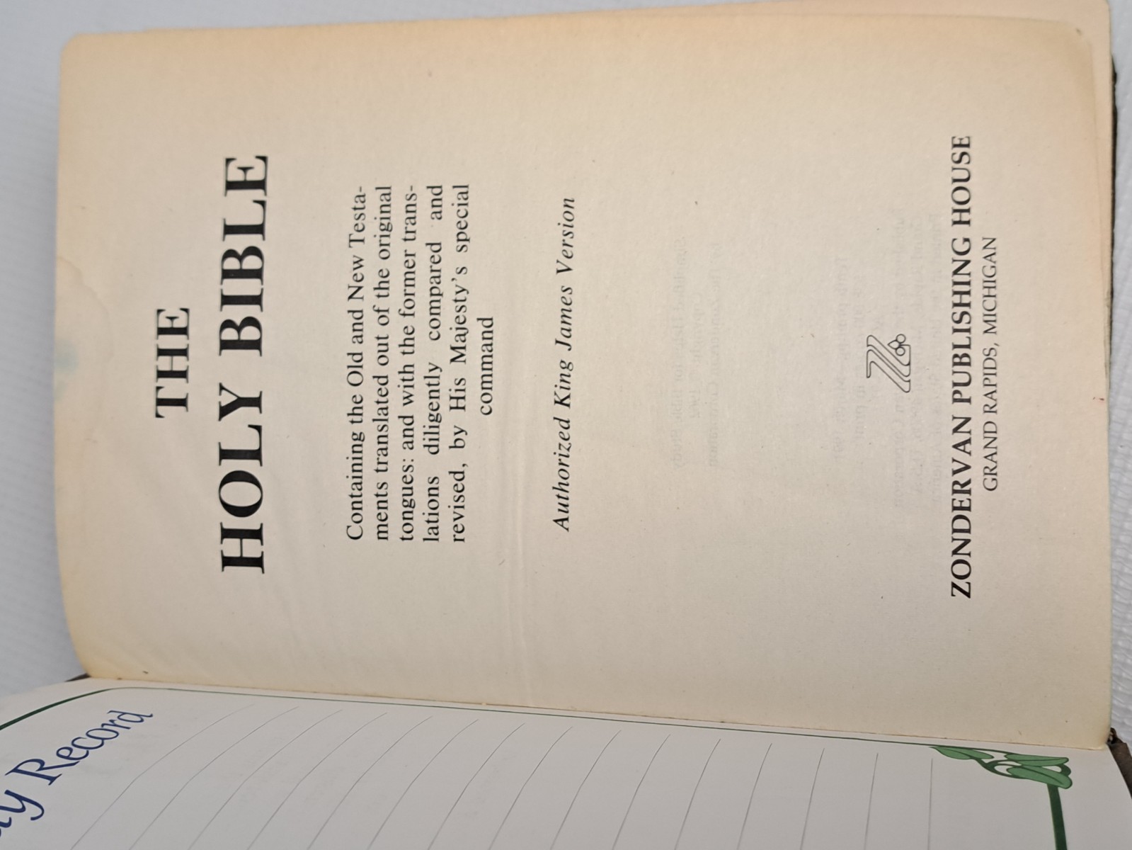 Holy Bible KJV Words of Christ in Red References, Bonded Leather, 1962 Zondervan