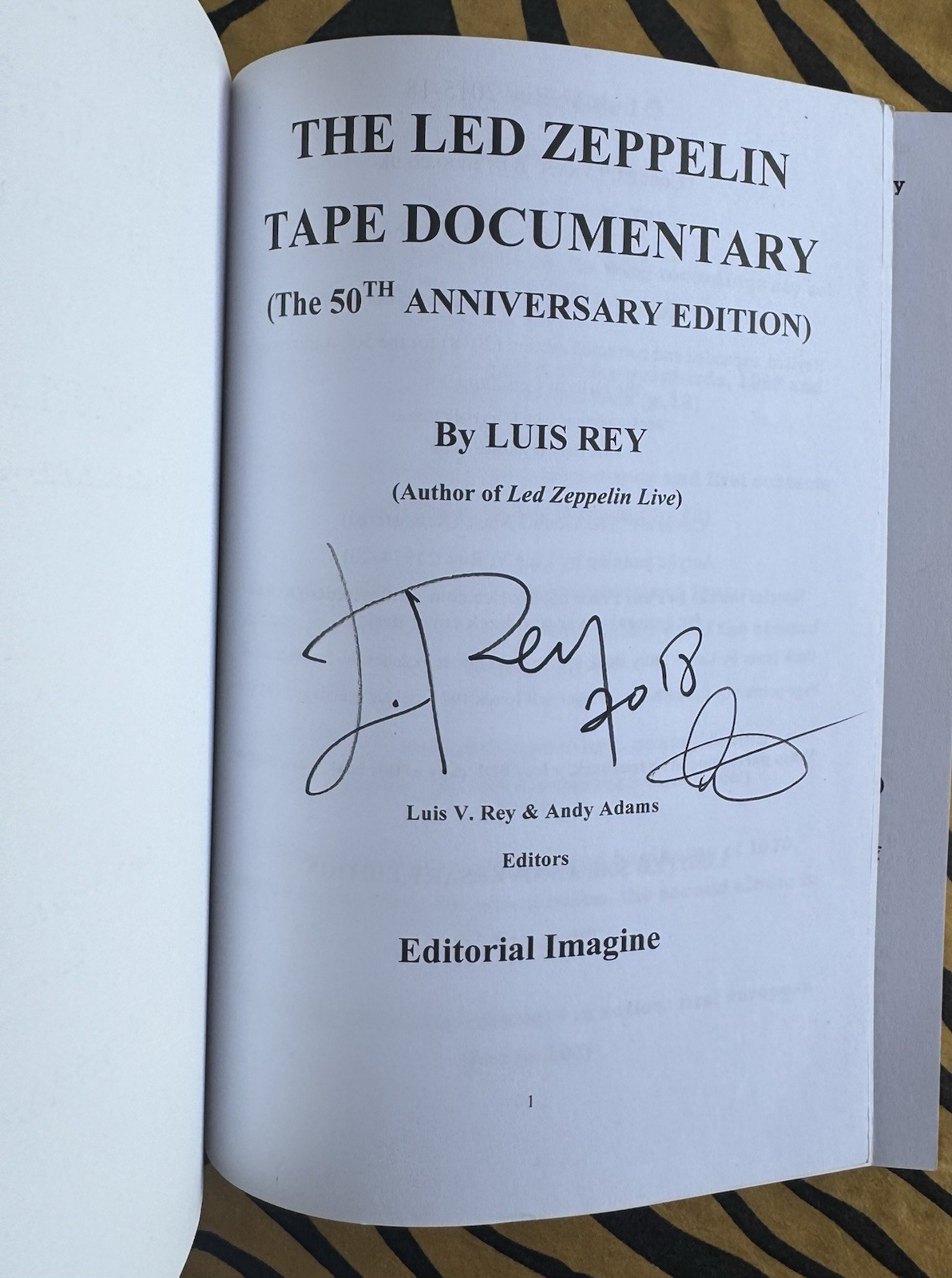 THE LED ZEPPELIN TAPE DOCUMENTARY: SIGNED 50th ANNIVERSARY EDITION/LUIS REY/FS!!